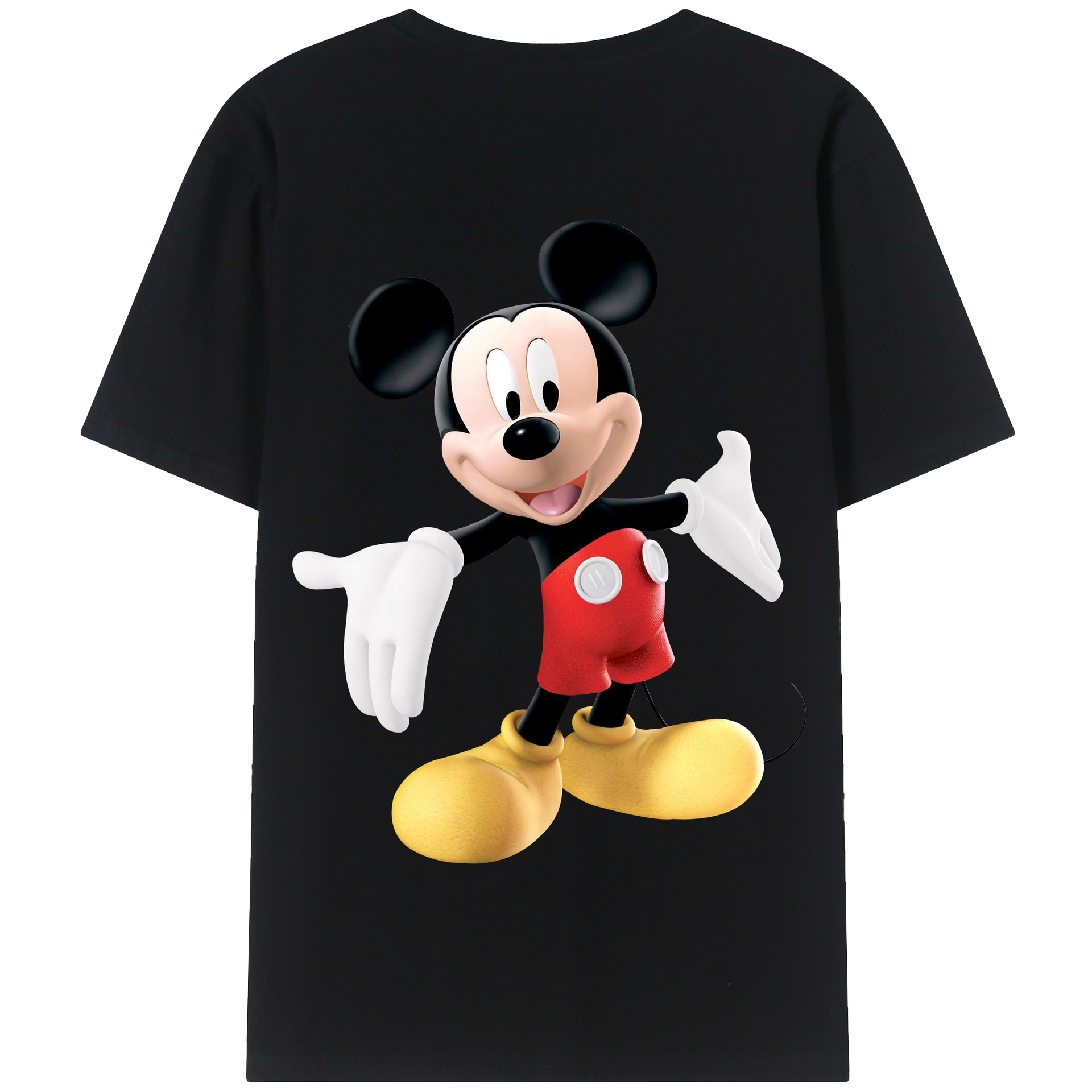 （画像用） ミッキーマウス Mickey Mouse 綿100％半袖Tシャツ（背面プリント）