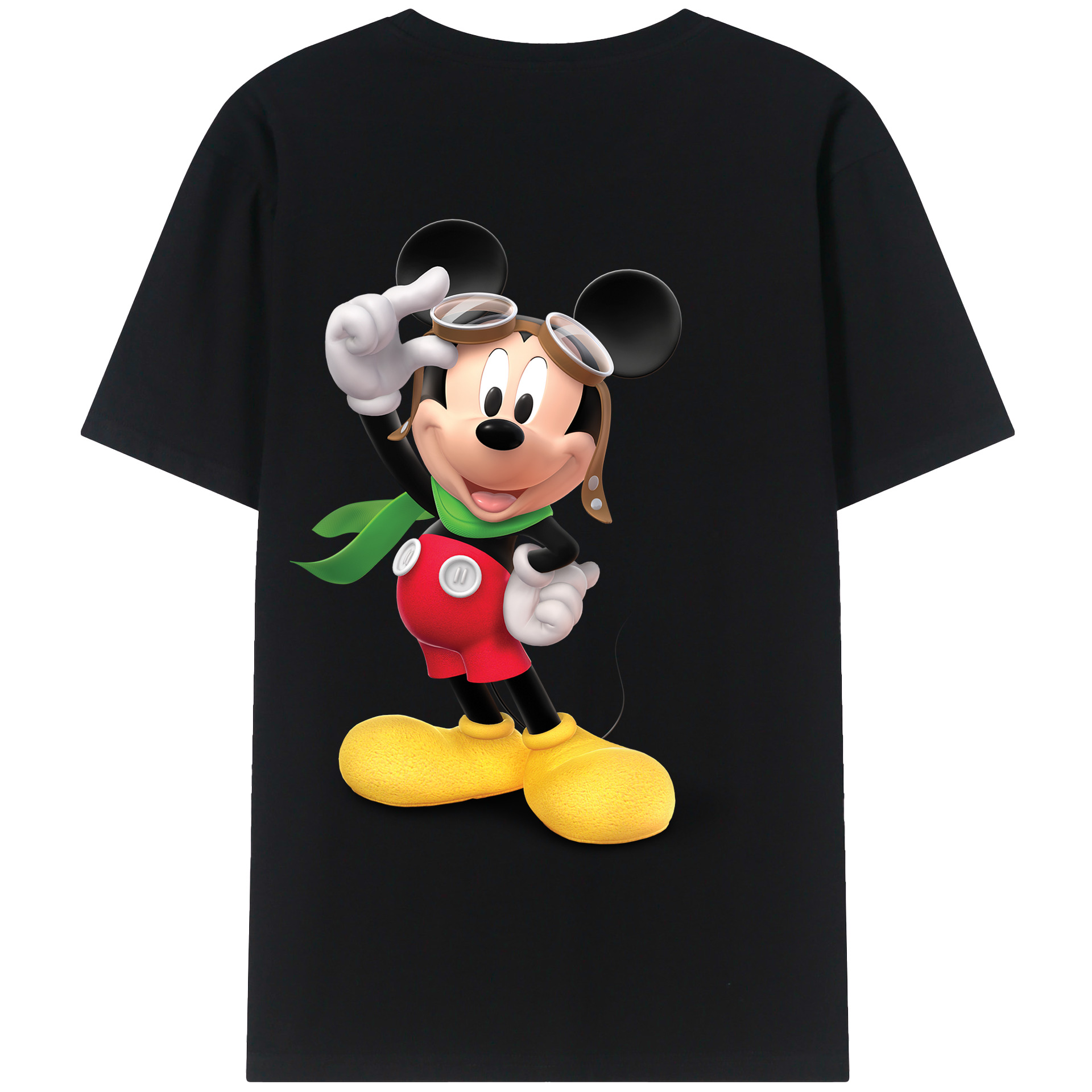 （画像用） ミッキーマウス Mickey Mouse 綿100％半袖Tシャツ（背面プリント）