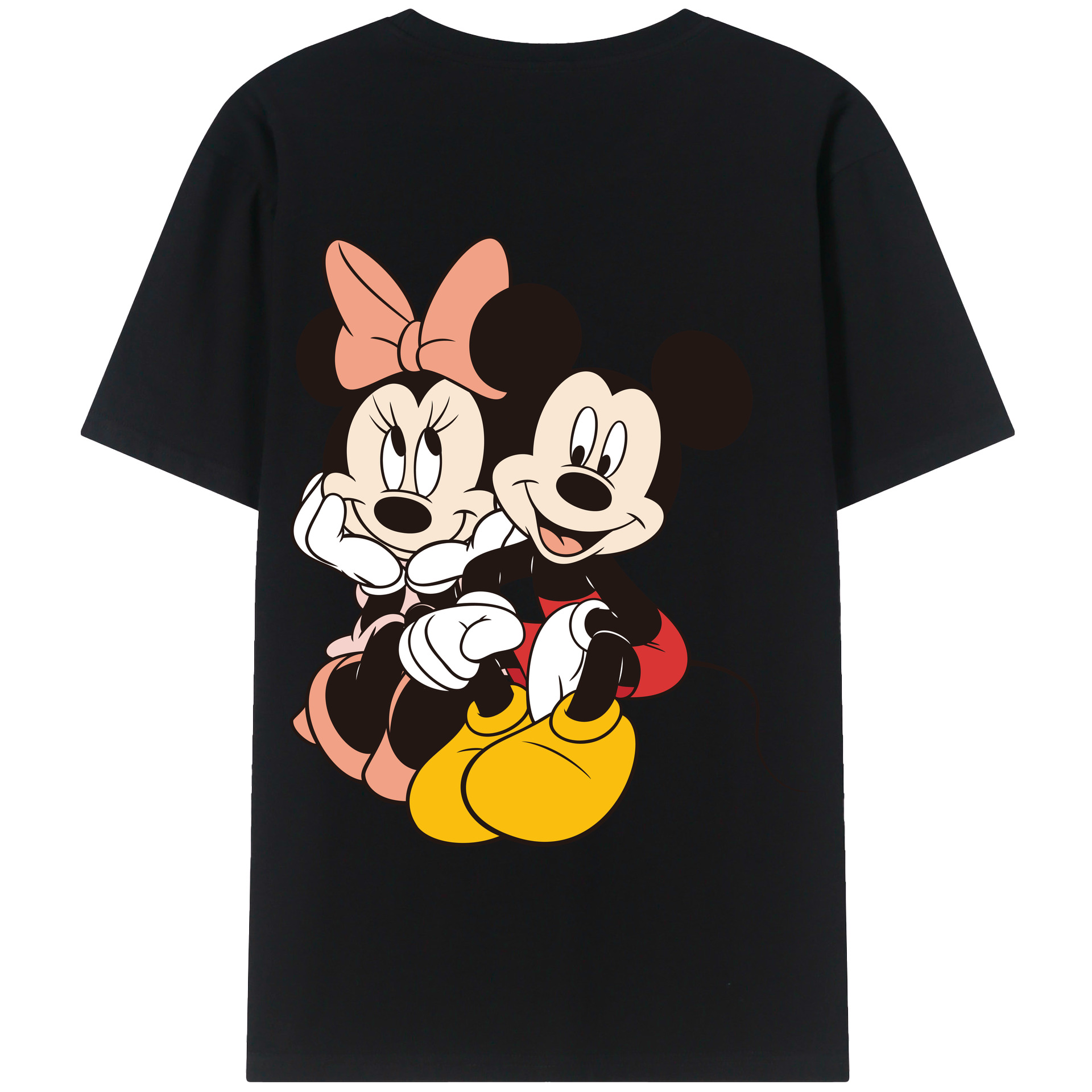 （画像用） ミッキーマウス Mickey Mouse 綿100％半袖Tシャツ（背面プリント）
