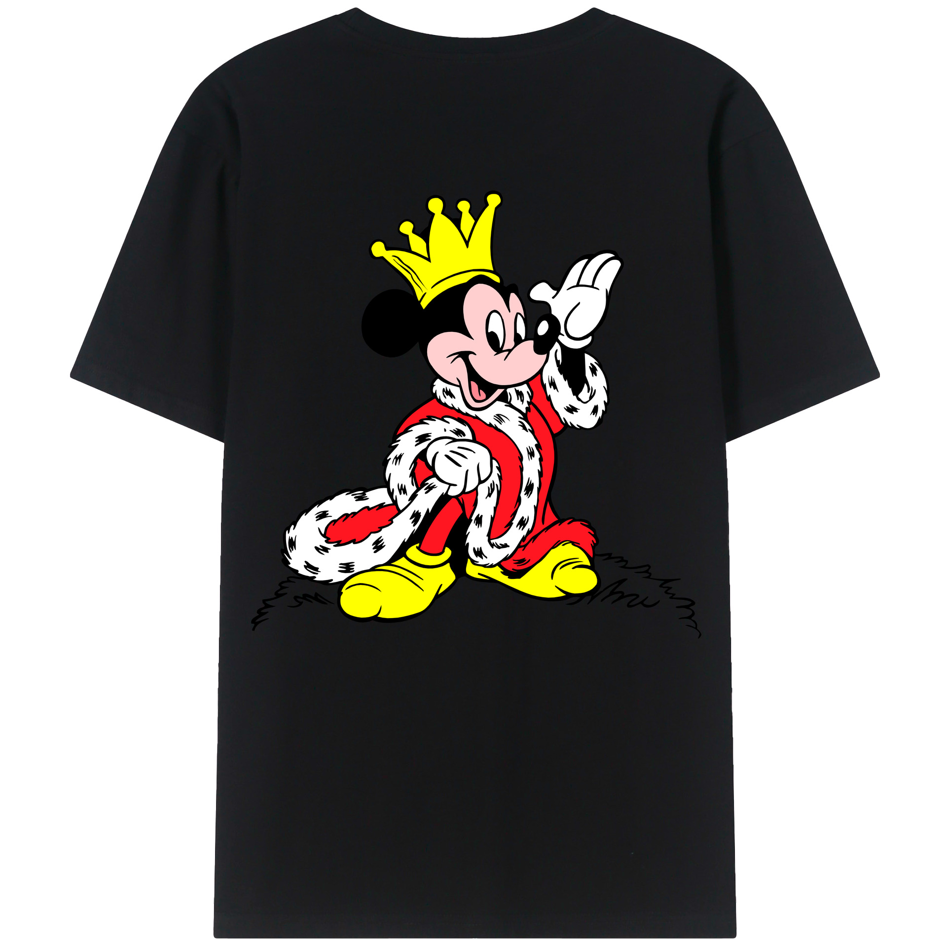 （画像用） ミッキーマウス Mickey Mouse 綿100％半袖Tシャツ（背面プリント）