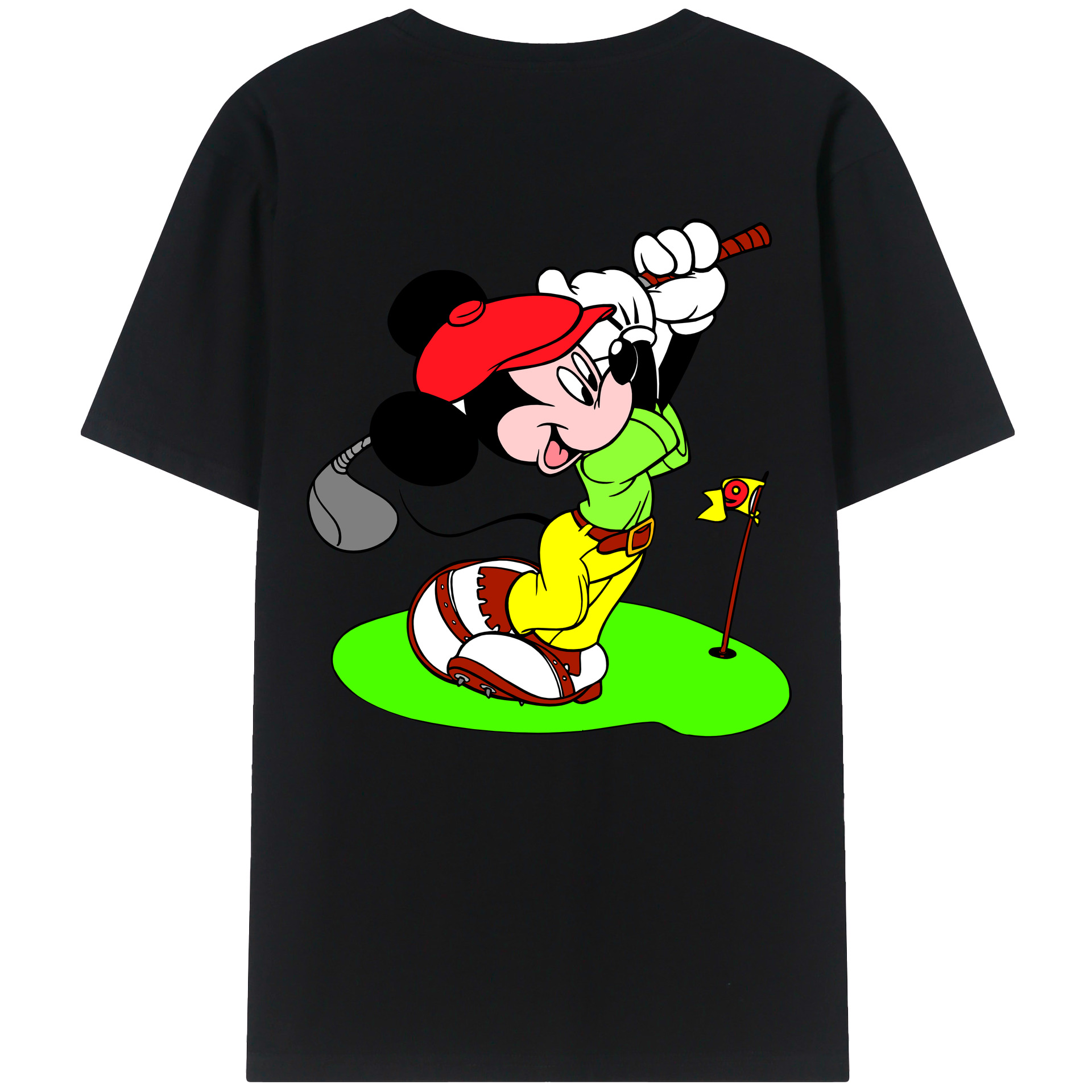 （画像用） ミッキーマウス Mickey Mouse 綿100％半袖Tシャツ（背面プリント）