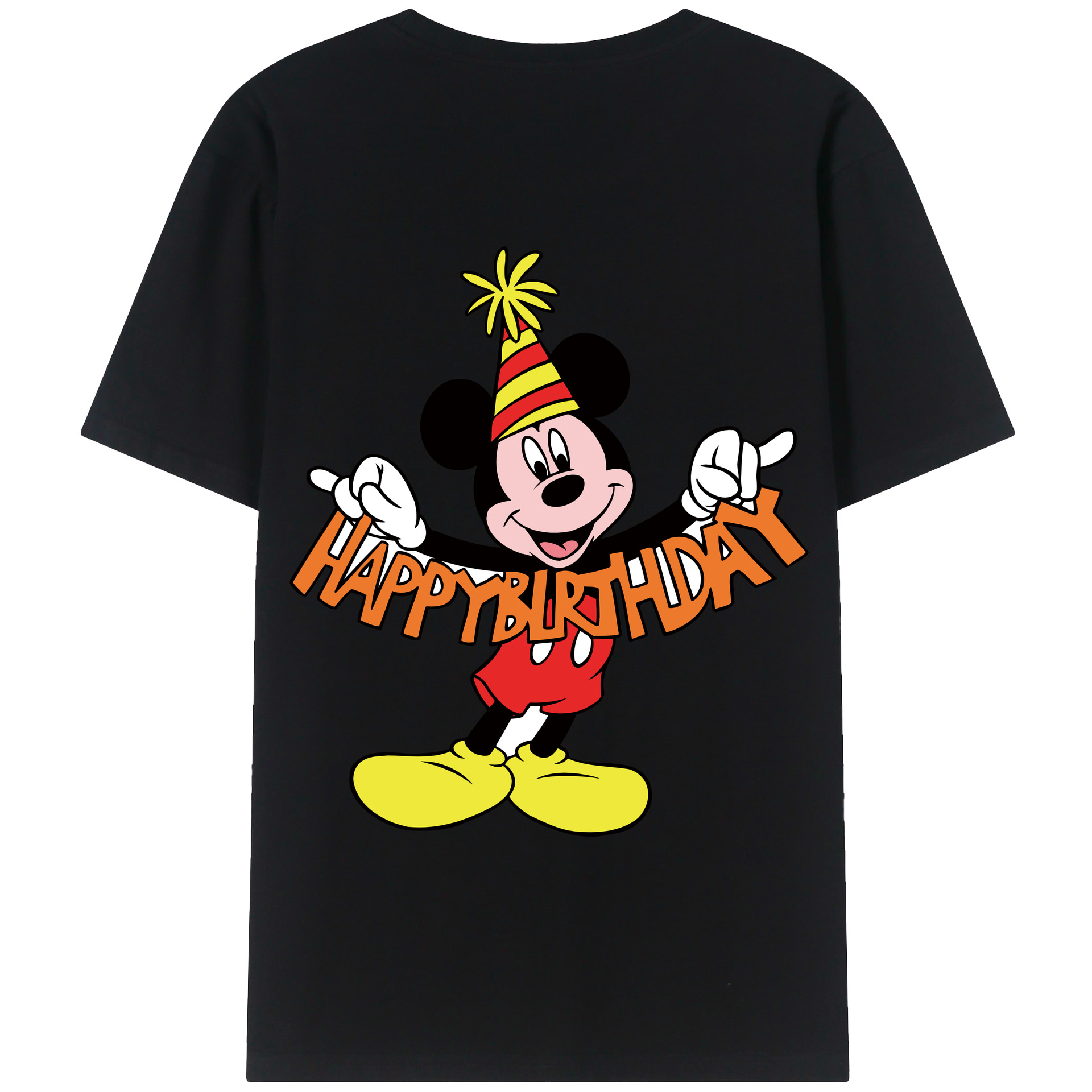 （画像用） ミッキーマウス Mickey Mouse 綿100％半袖Tシャツ（背面プリント）