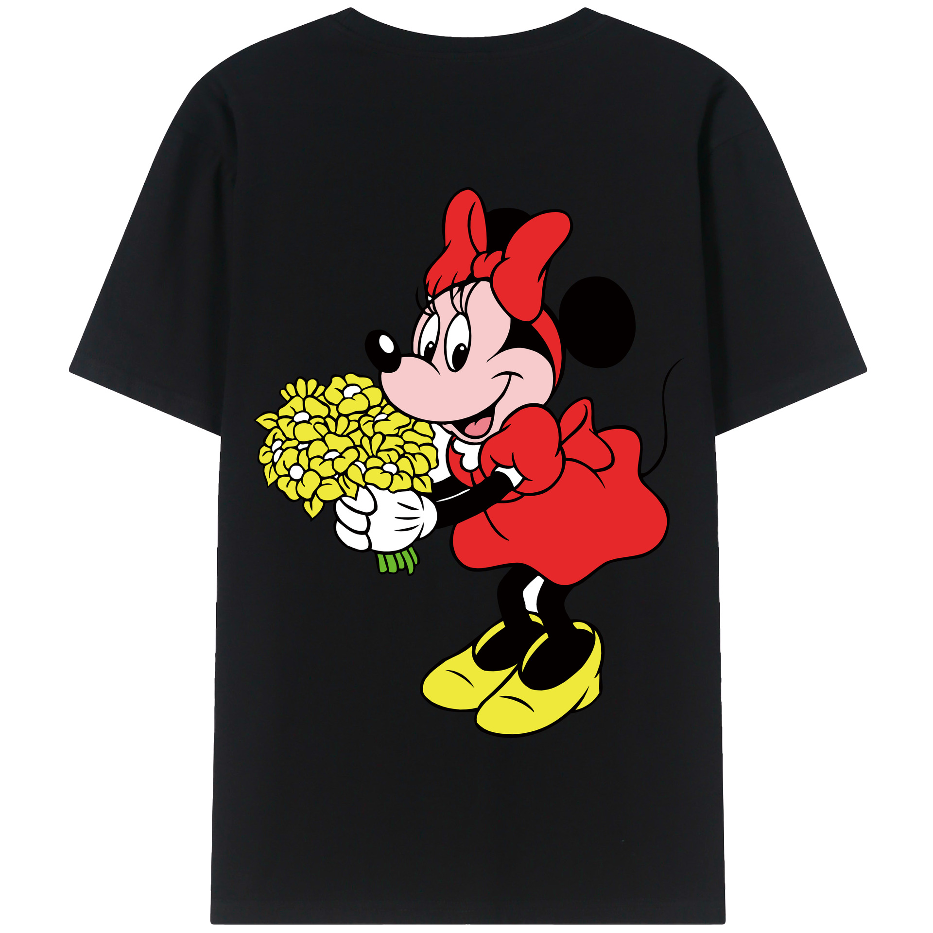 （画像用） ミッキーマウス Mickey Mouse 綿100％半袖Tシャツ（背面プリント）