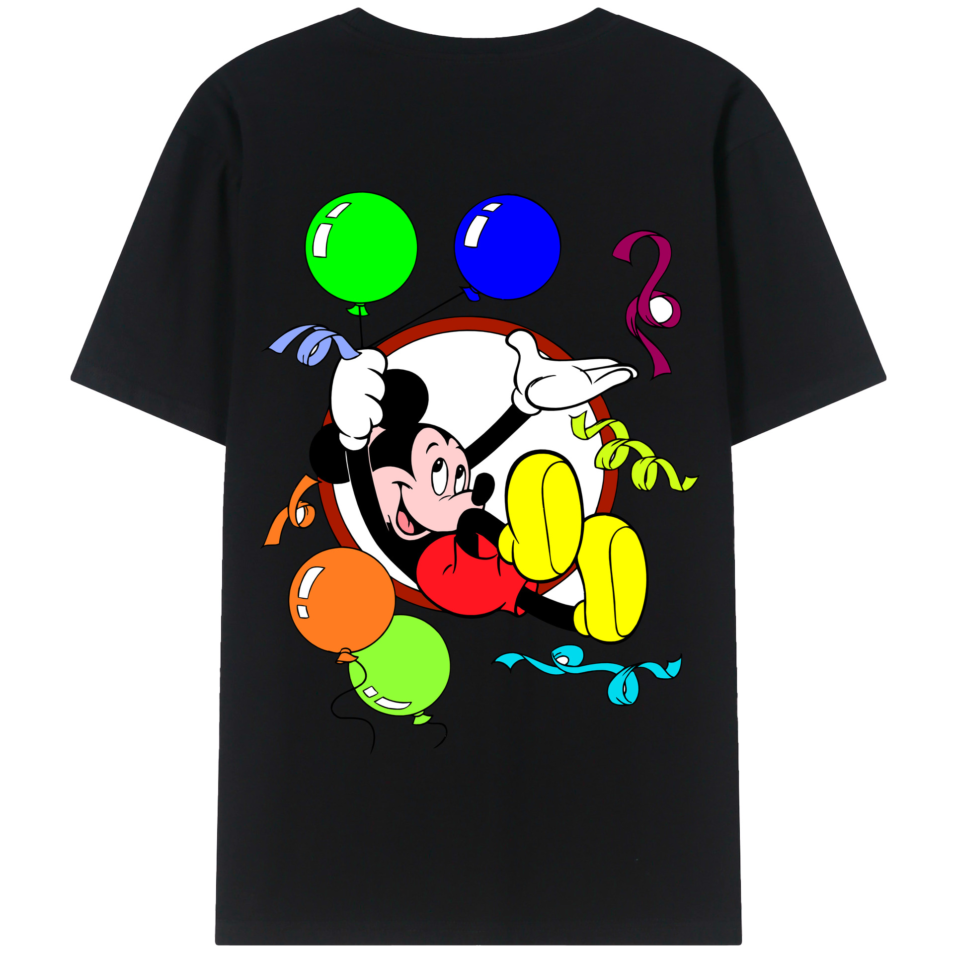 （画像用） ミッキーマウス Mickey Mouse 綿100％半袖Tシャツ（背面プリント）
