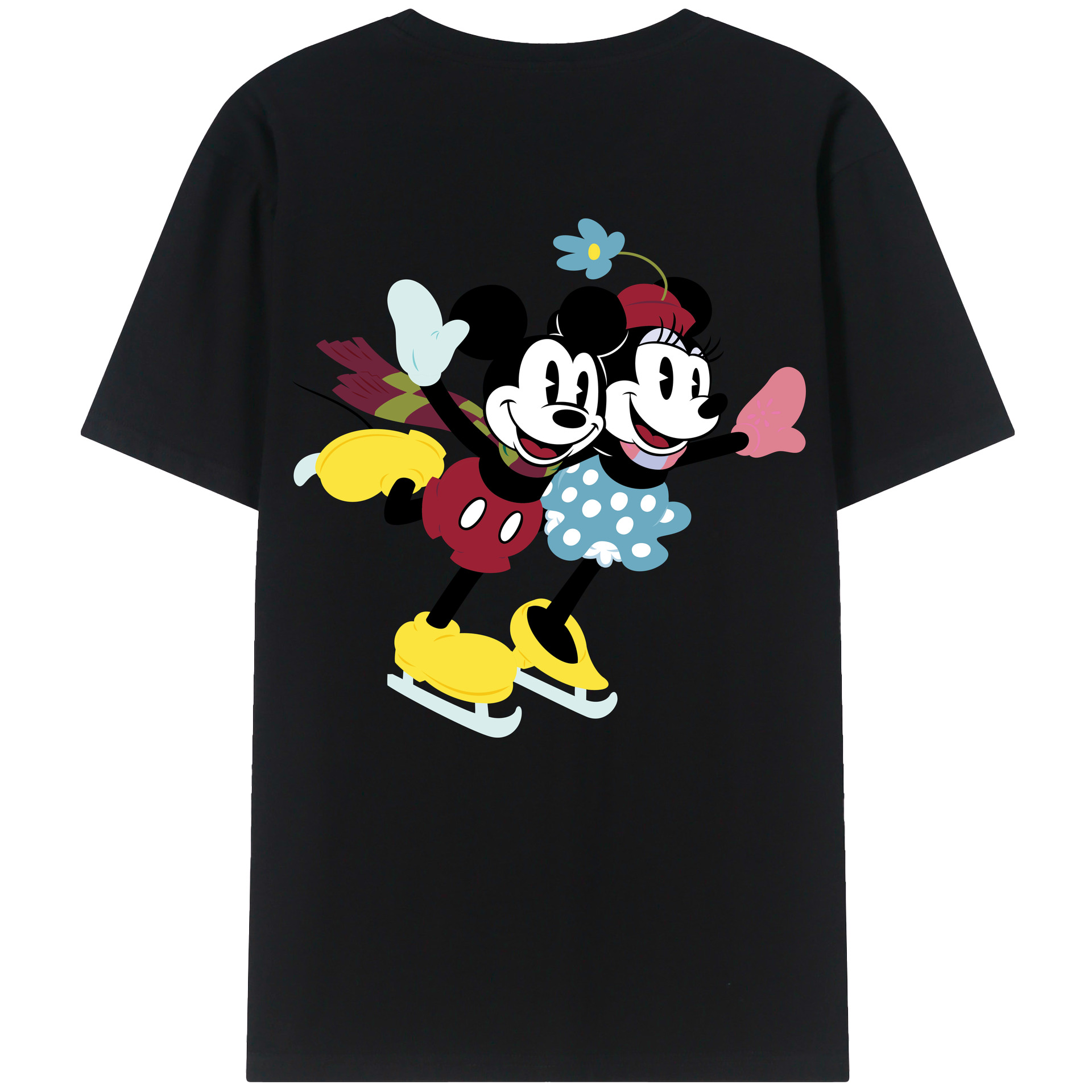（画像用） ミッキーマウス Mickey Mouse 綿100％半袖Tシャツ（背面プリント）