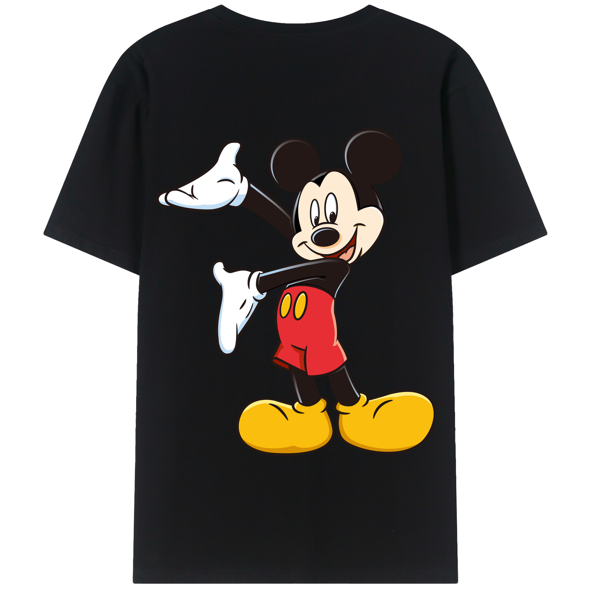 （画像用） ミッキーマウス Mickey Mouse 綿100％半袖Tシャツ（背面プリント）
