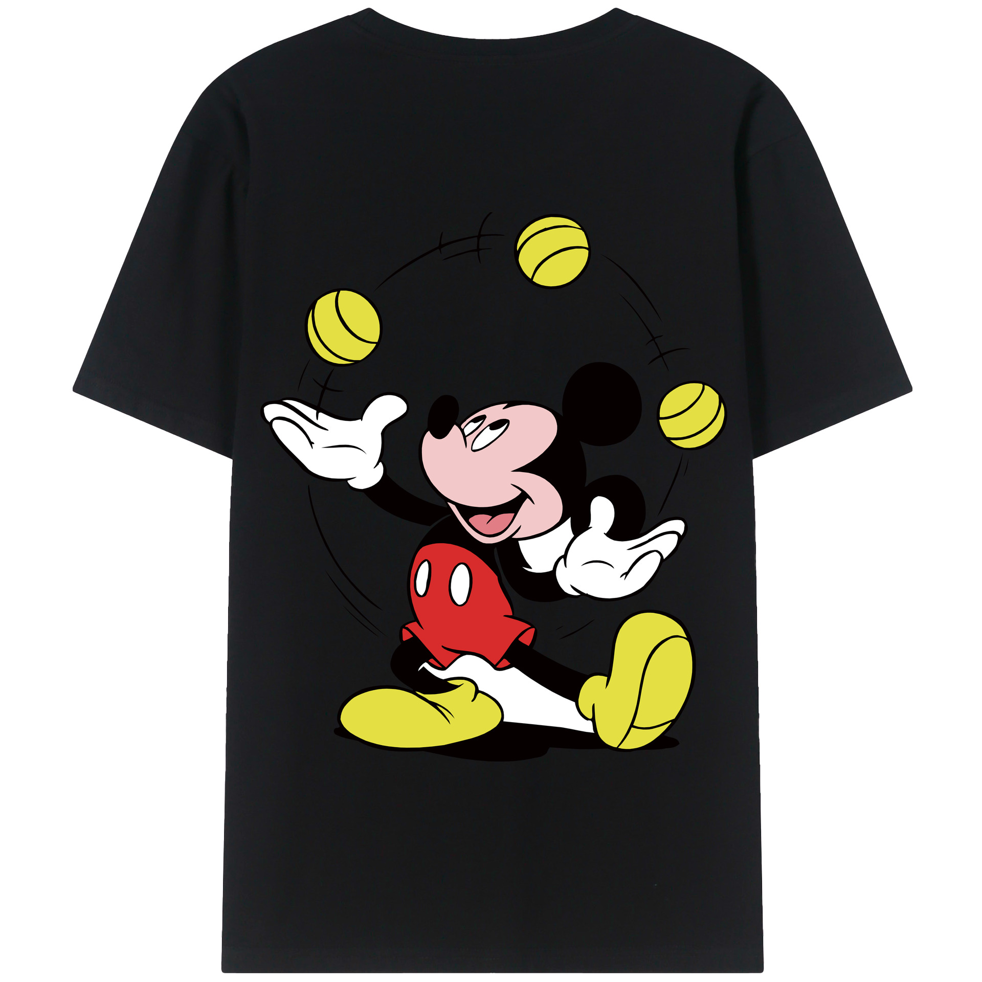 （画像用） ミッキーマウス Mickey Mouse 綿100％半袖Tシャツ（背面プリント）