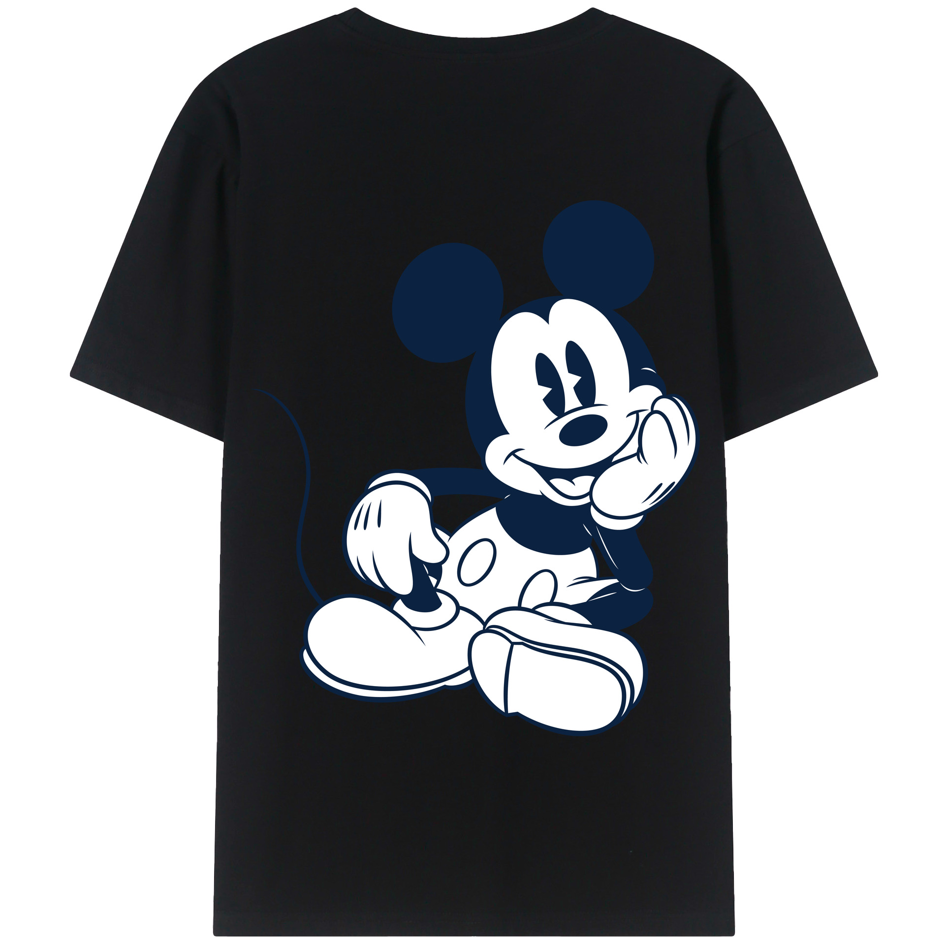 （画像用） ミッキーマウス Mickey Mouse 綿100％半袖Tシャツ（背面プリント）