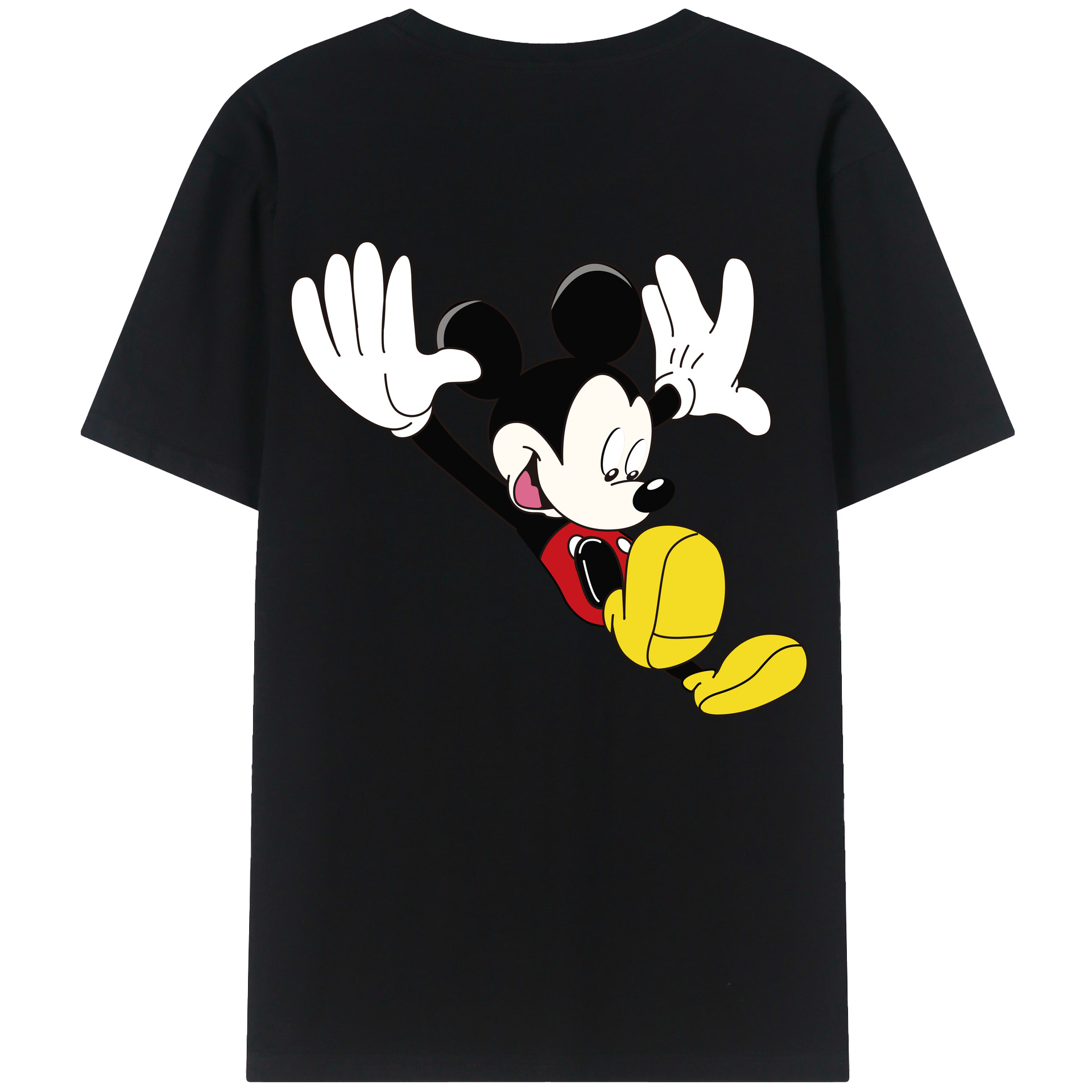 （画像用） ミッキーマウス Mickey Mouse 綿100％半袖Tシャツ（背面プリント）