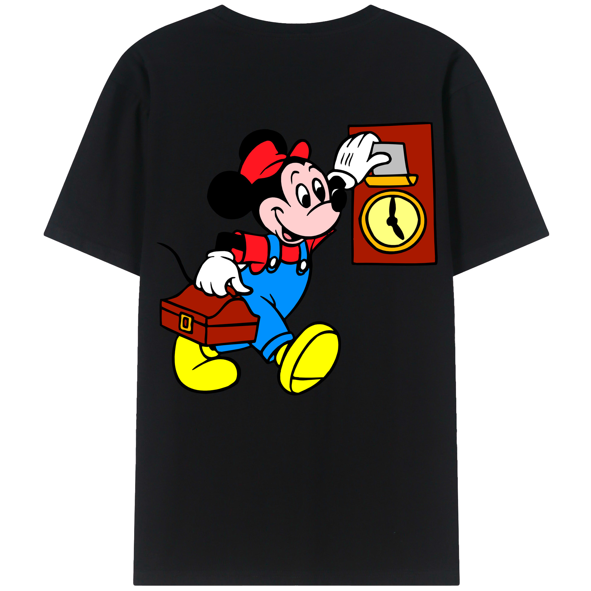 （画像用） ミッキーマウス Mickey Mouse 綿100％半袖Tシャツ（背面プリント）