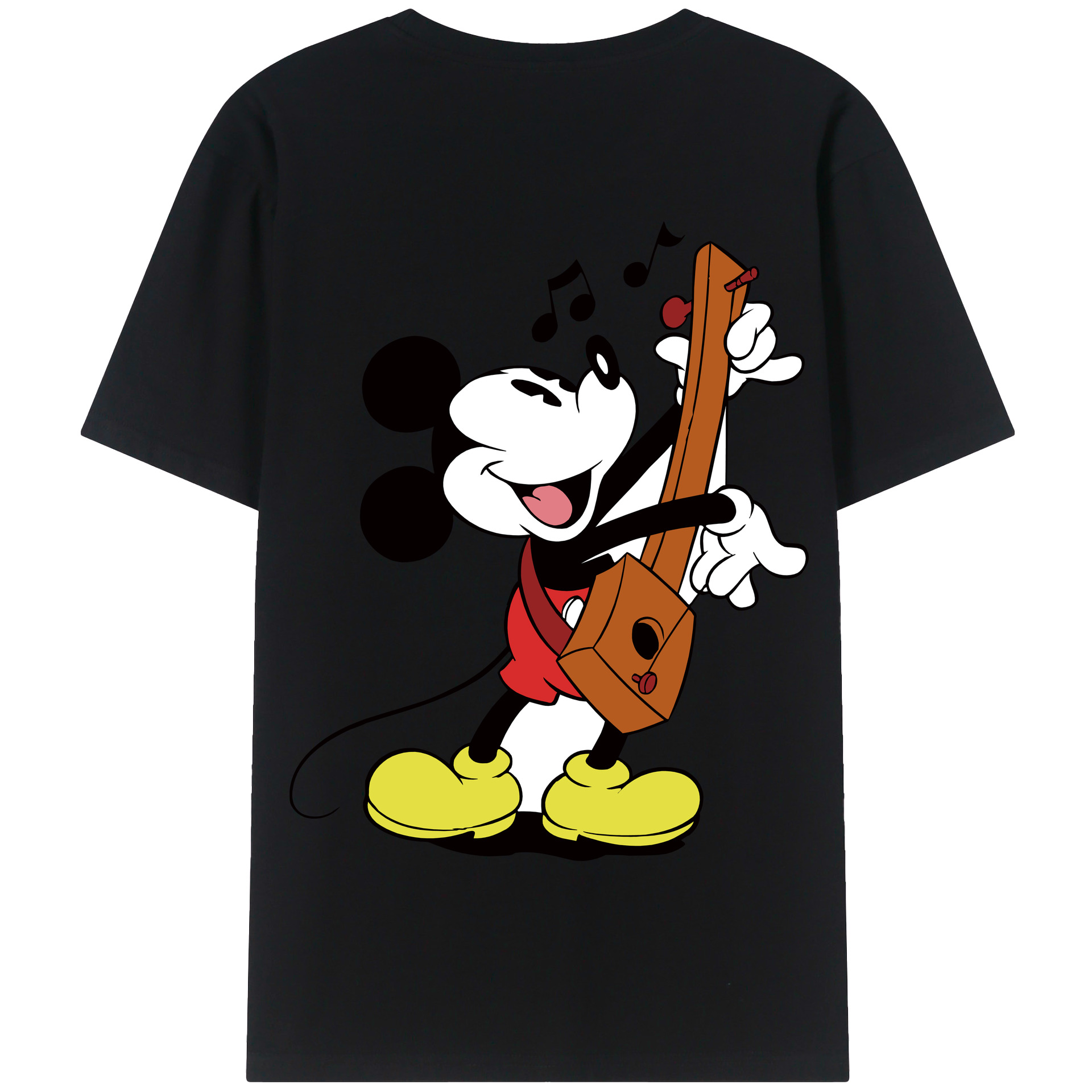 （画像用） ミッキーマウス Mickey Mouse 綿100％半袖Tシャツ（背面プリント）