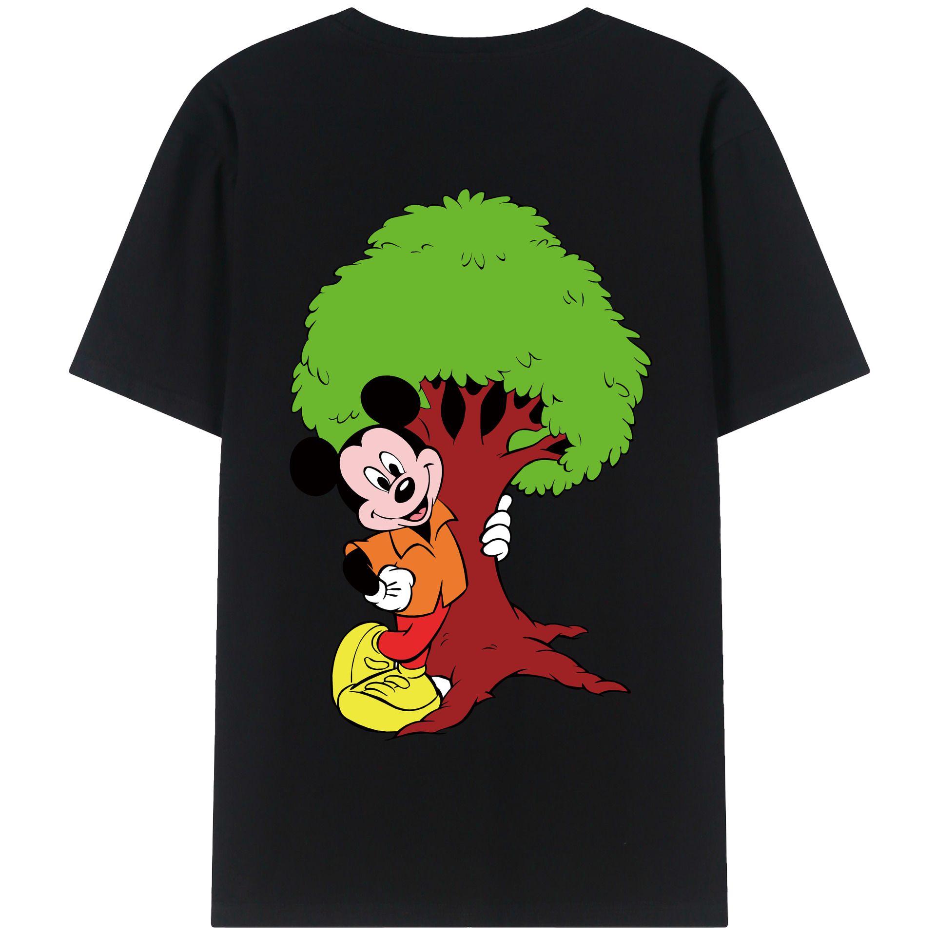 （画像用） ミッキーマウス Mickey Mouse 綿100％半袖Tシャツ（背面プリント）