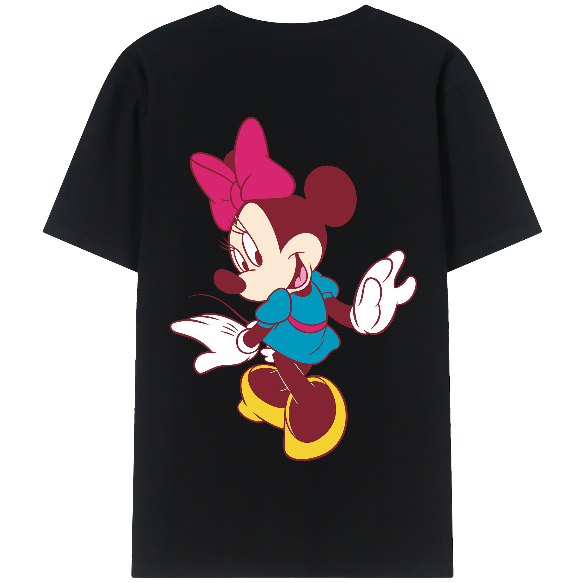 （画像用） ミッキーマウス Mickey Mouse 綿100％半袖Tシャツ（背面プリント）