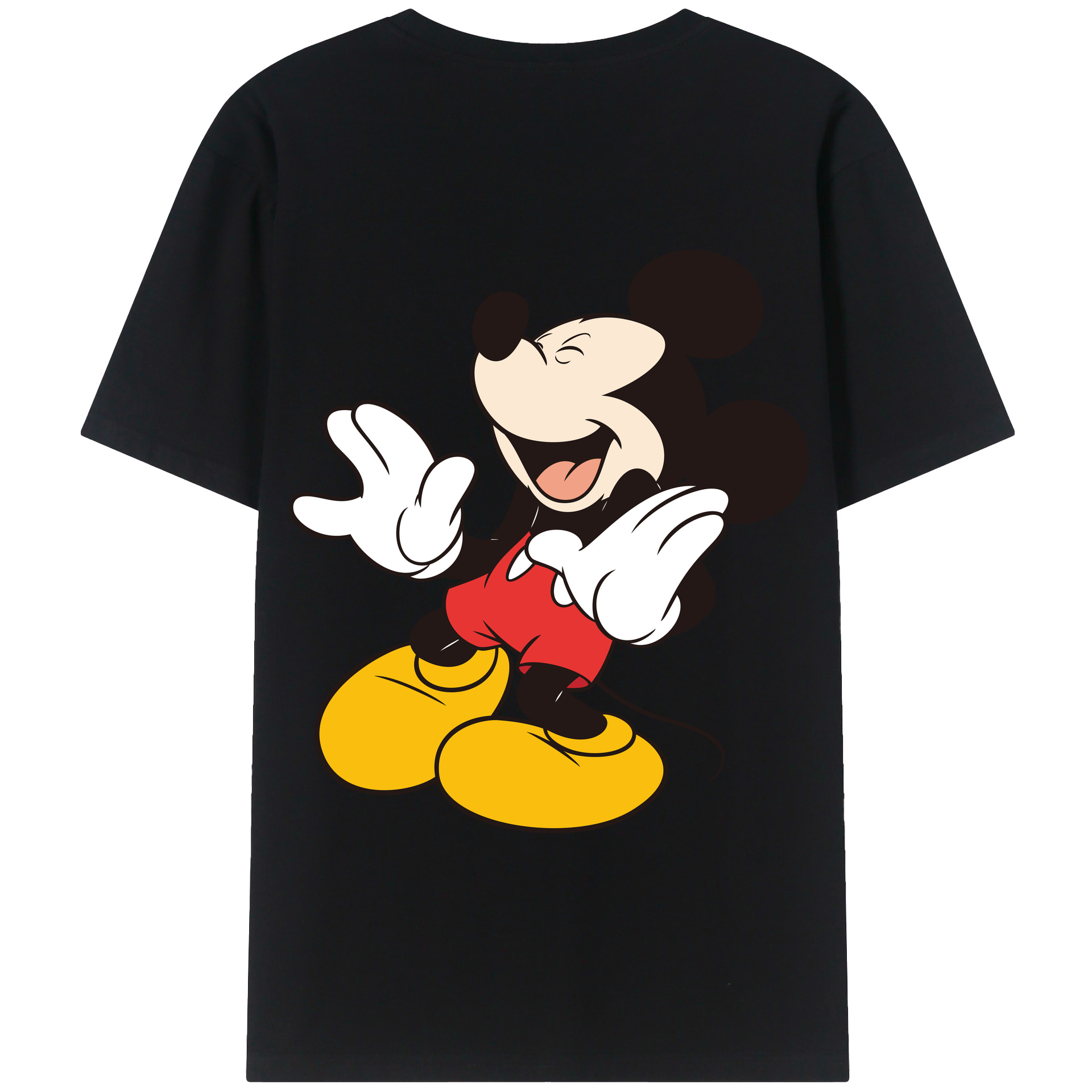 （画像用） ミッキーマウス Mickey Mouse 綿100％半袖Tシャツ（背面プリント）