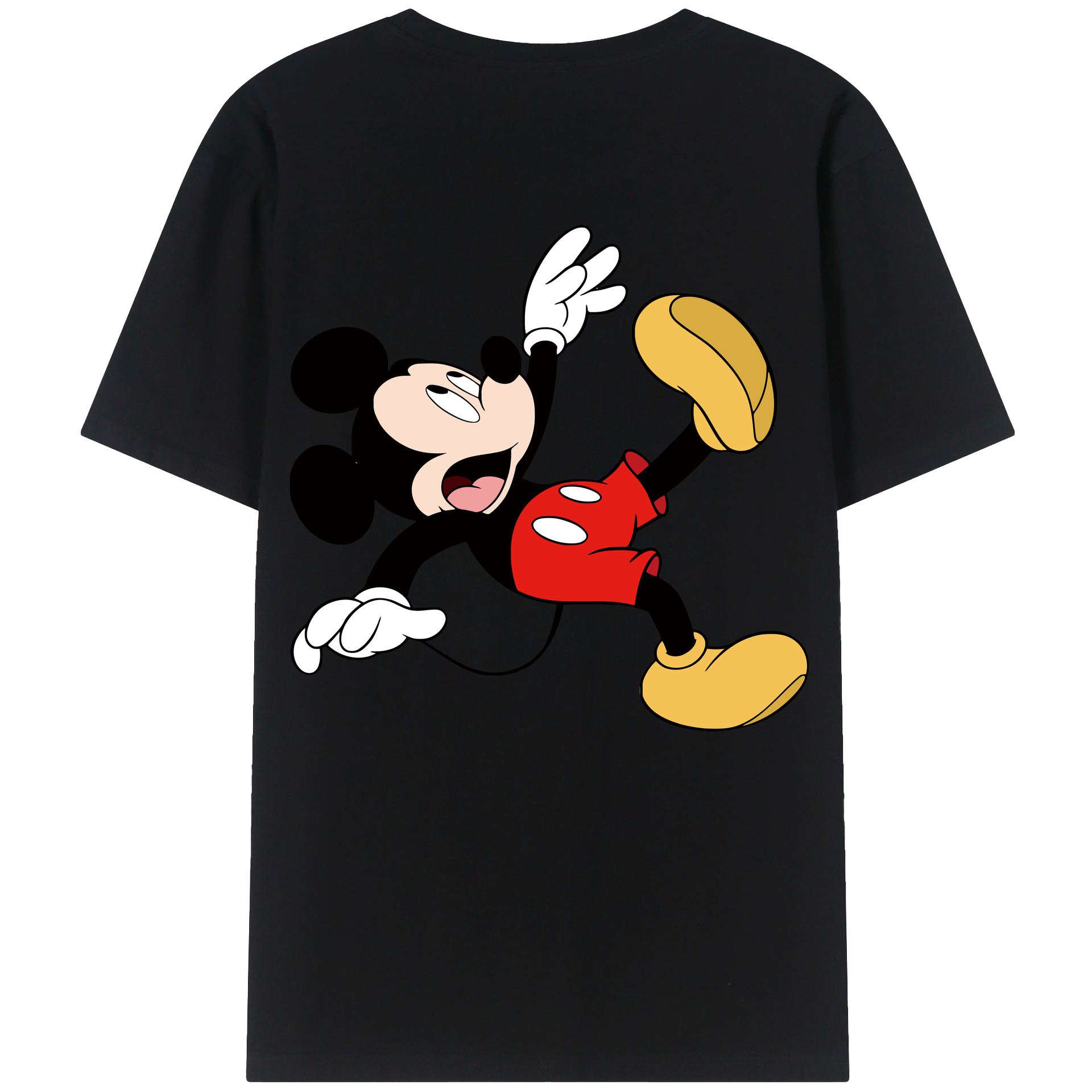 （画像用） ミッキーマウス Mickey Mouse 綿100％半袖Tシャツ（背面プリント）