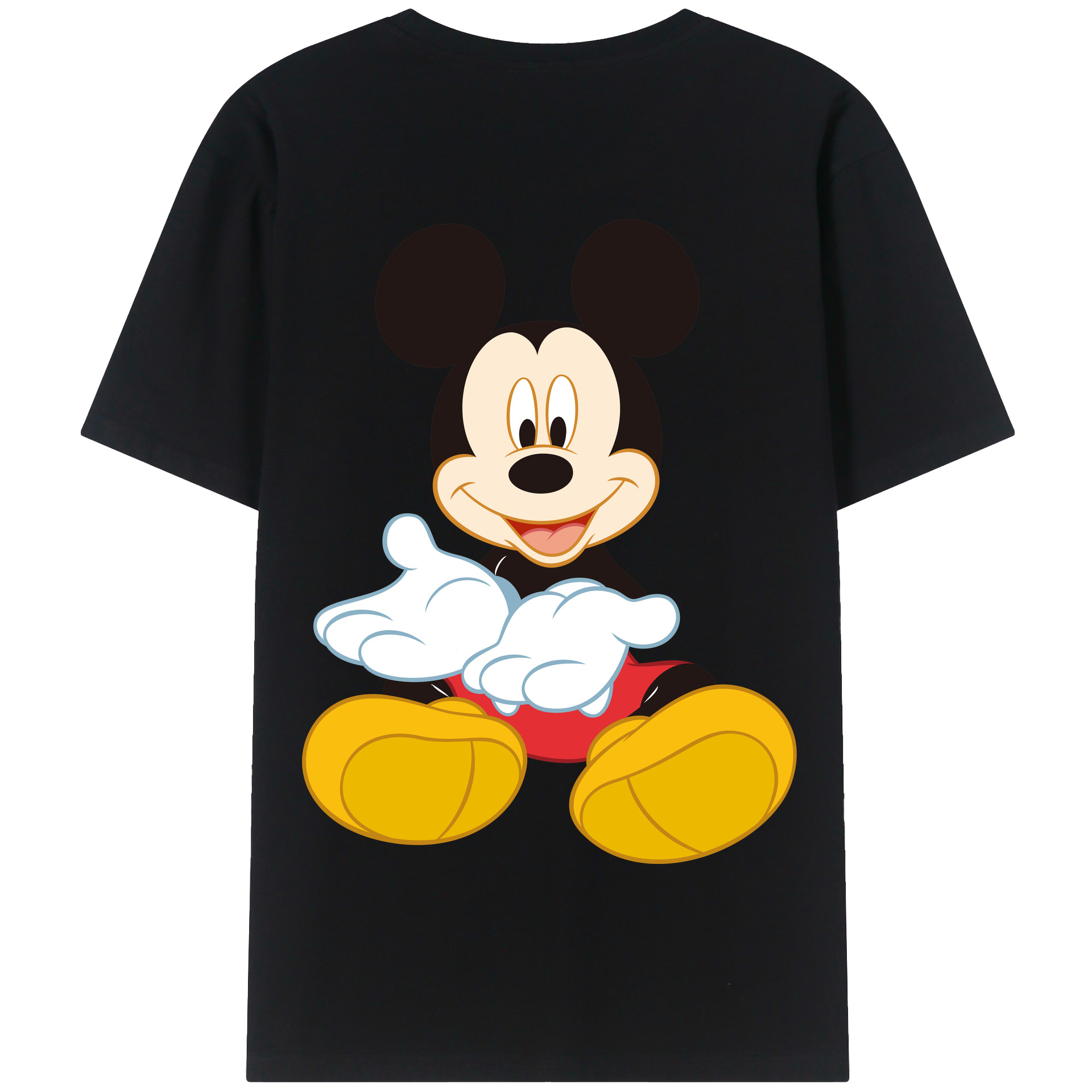（画像用） ミッキーマウス Mickey Mouse 綿100％半袖Tシャツ（背面プリント）