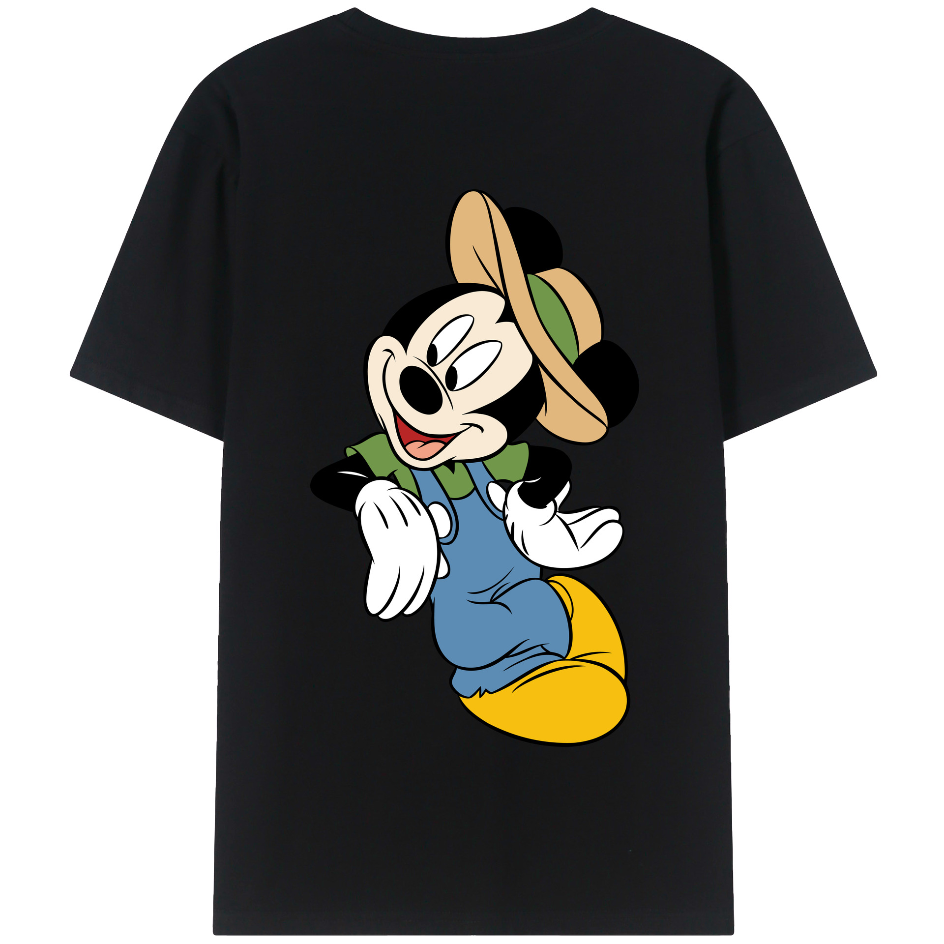 （画像用） ミッキーマウス Mickey Mouse 綿100％半袖Tシャツ（背面プリント）