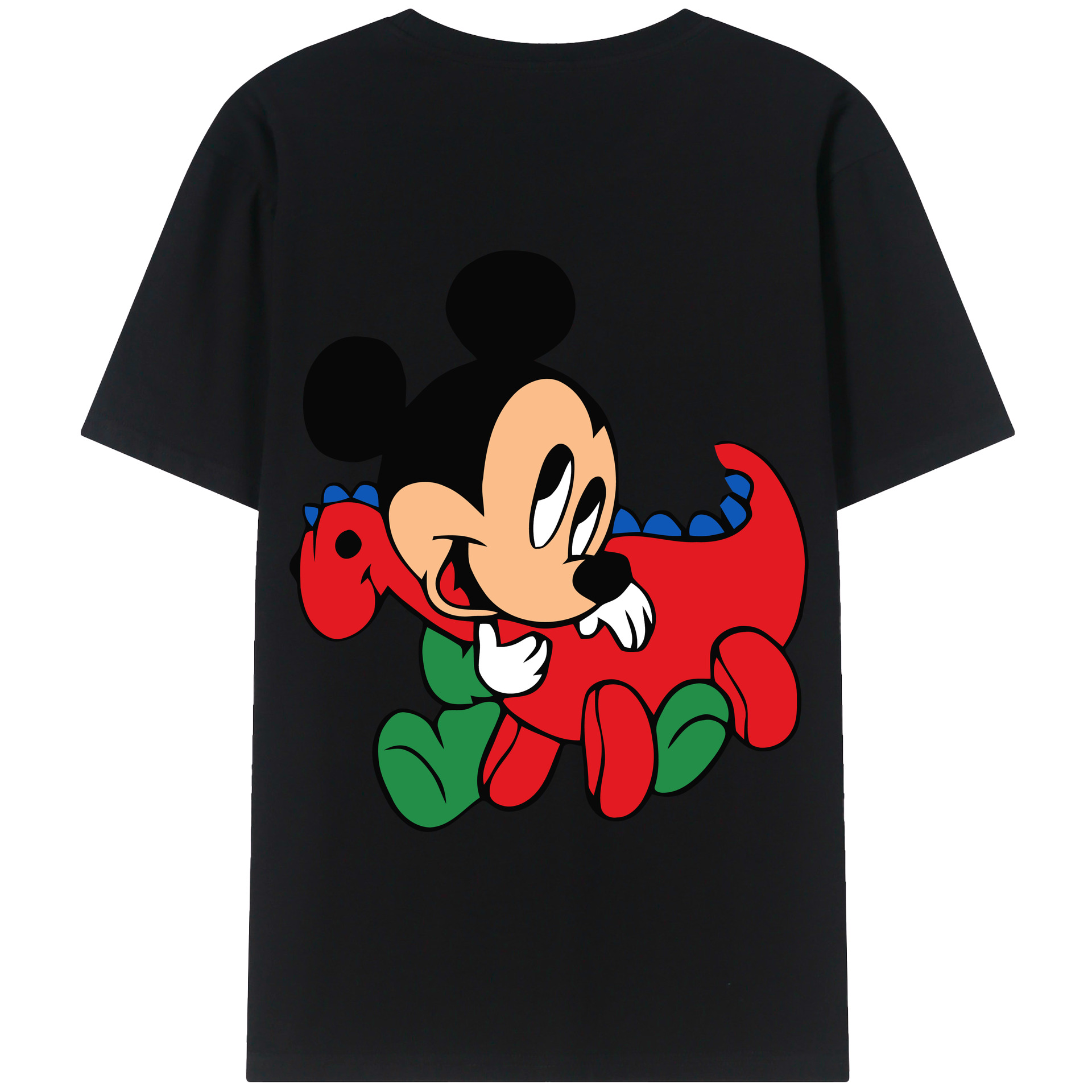 （画像用） ミッキーマウス Mickey Mouse 綿100％半袖Tシャツ（背面プリント）