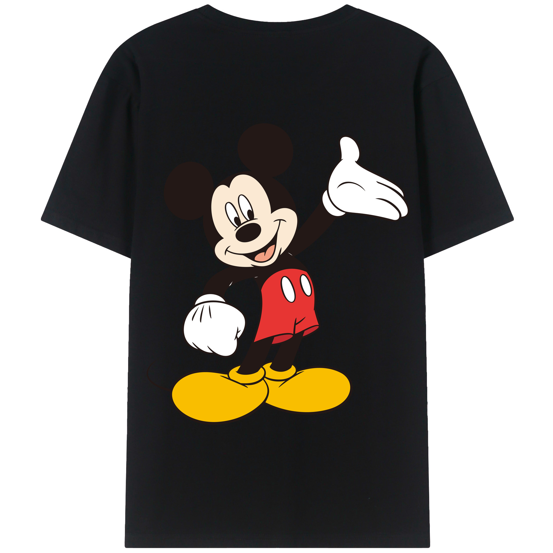 （画像用） ミッキーマウス Mickey Mouse 綿100％半袖Tシャツ（背面プリント）