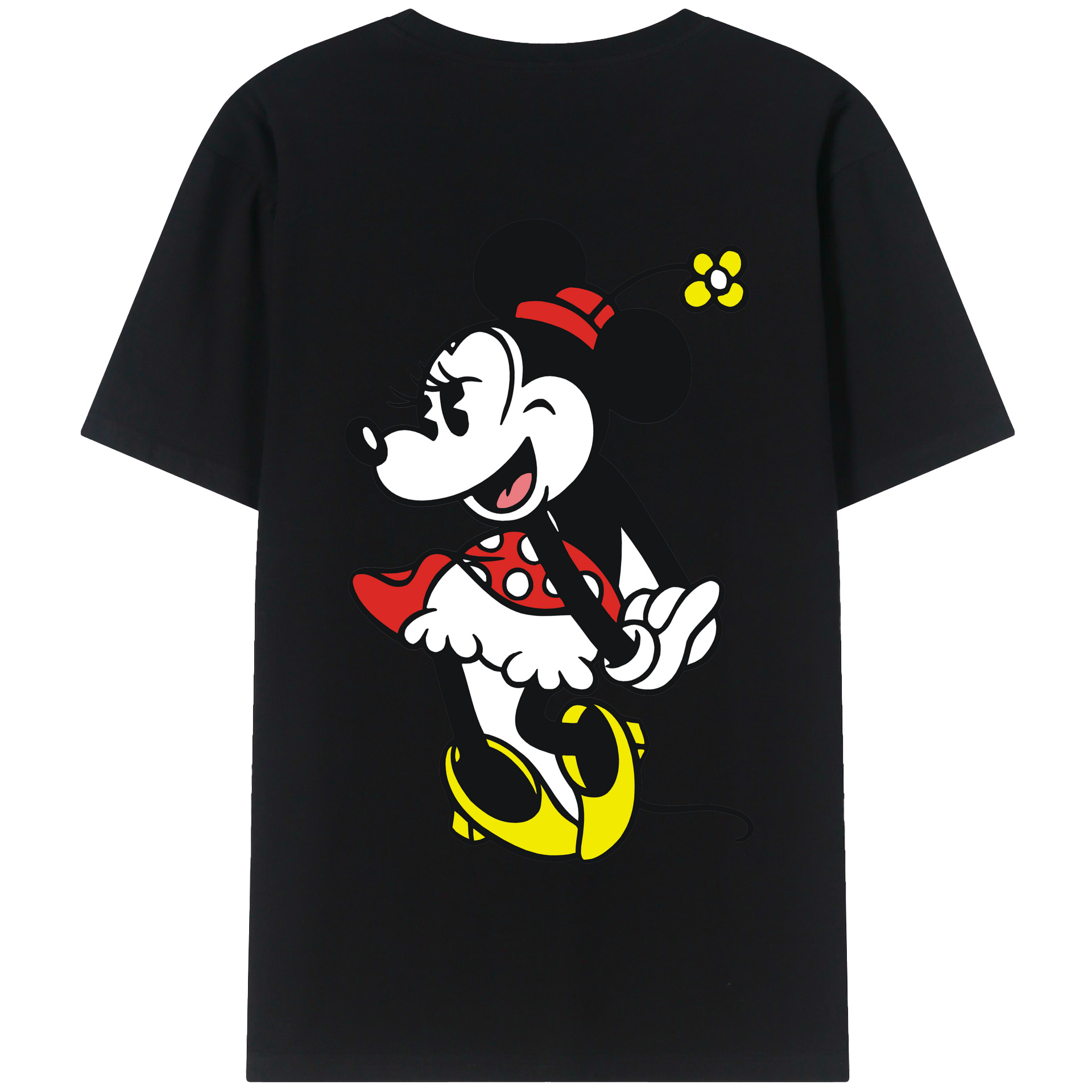 （画像用） ミッキーマウス Mickey Mouse 綿100％半袖Tシャツ（背面プリント）