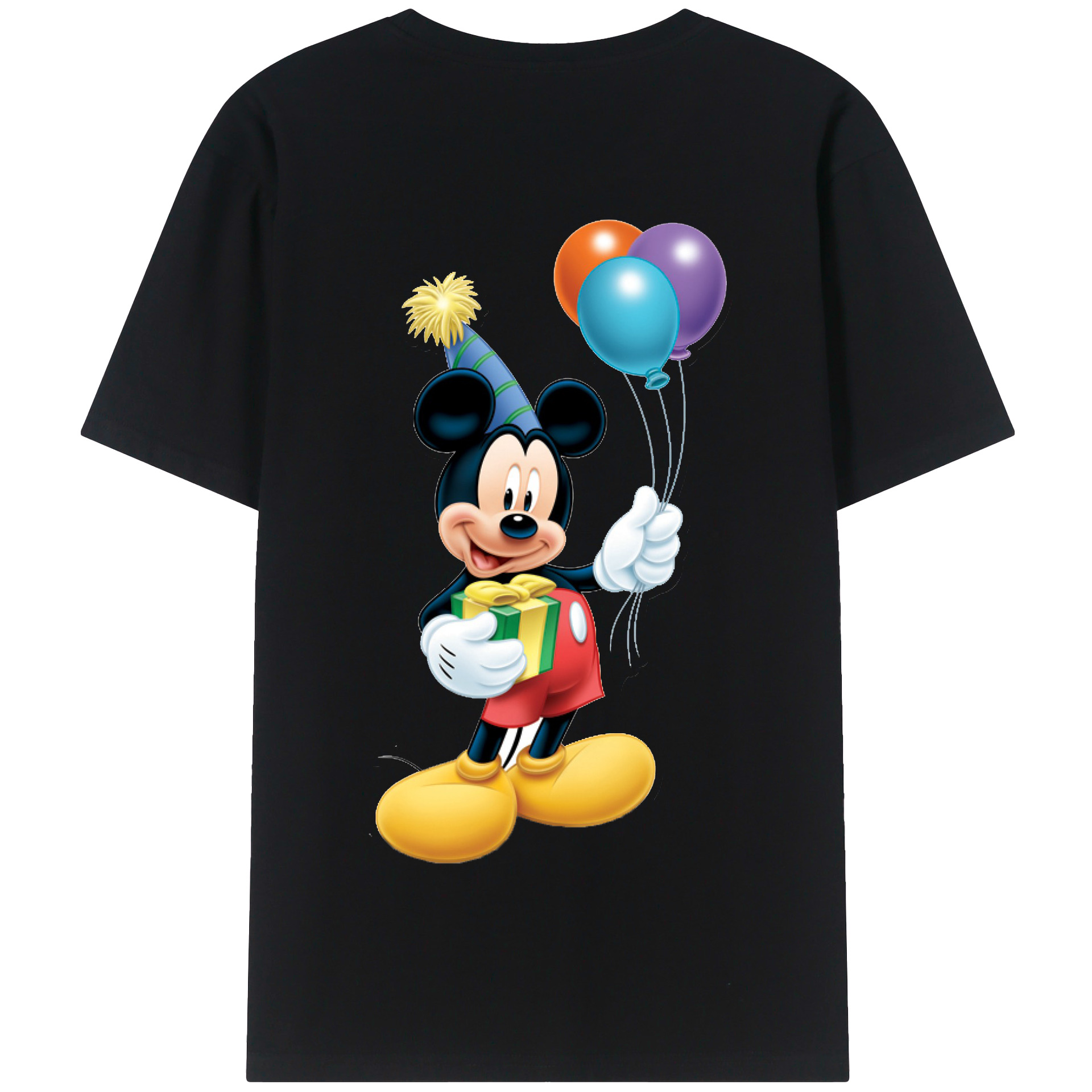 （画像用） ミッキーマウス Mickey Mouse 綿100％半袖Tシャツ（背面プリント）