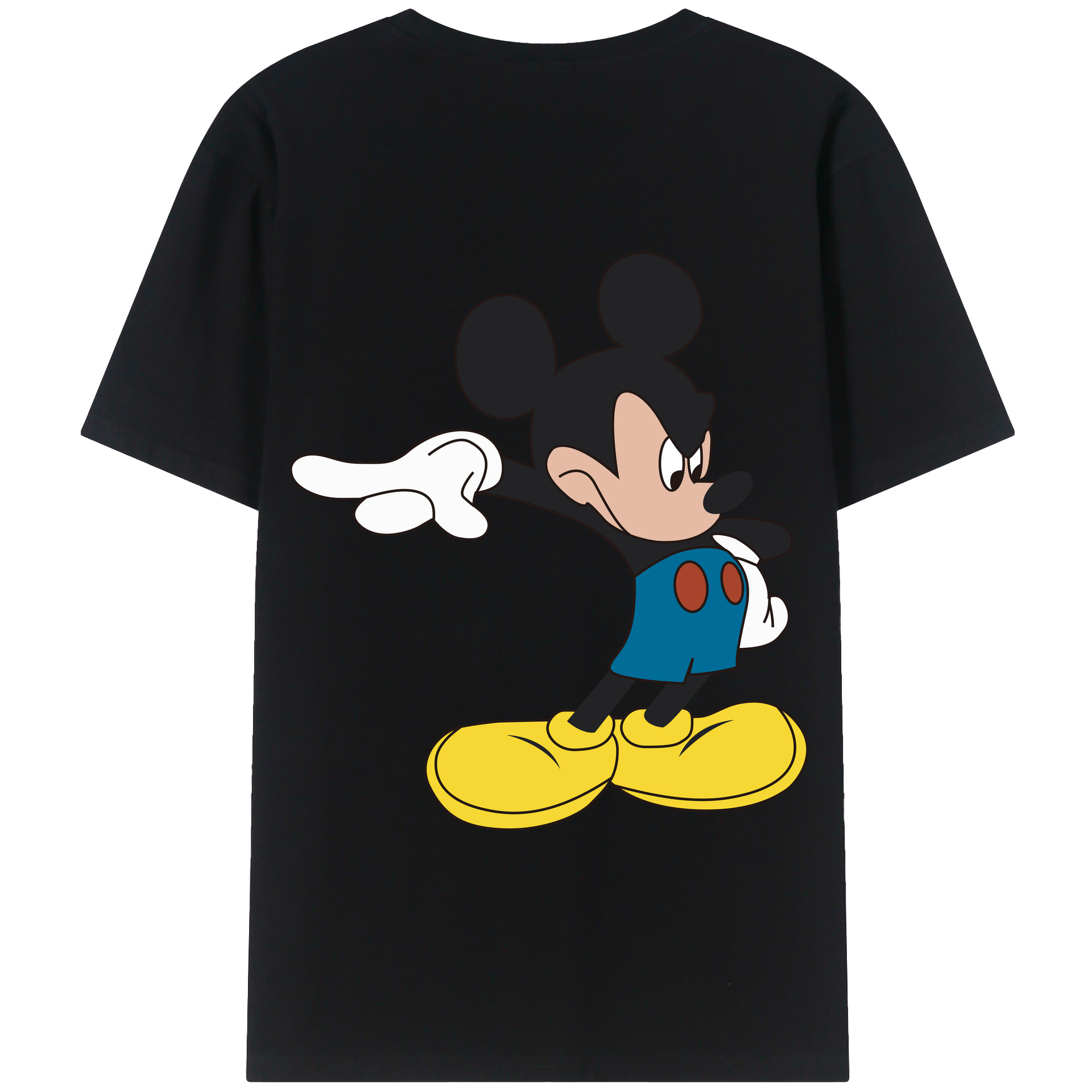 （画像用） ミッキーマウス Mickey Mouse 綿100％半袖Tシャツ（背面プリント）