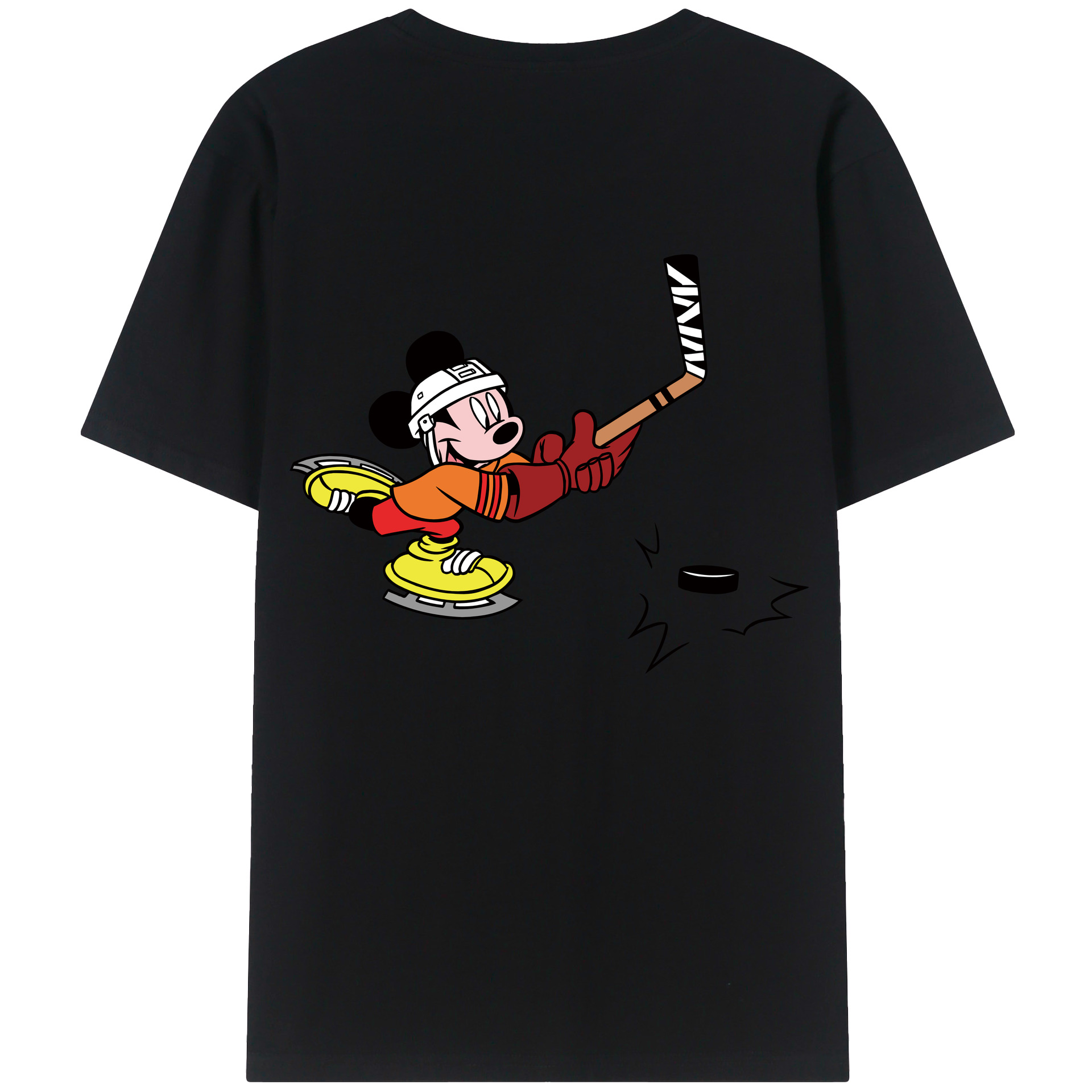 （画像用） ミッキーマウス Mickey Mouse 綿100％半袖Tシャツ（背面プリント）