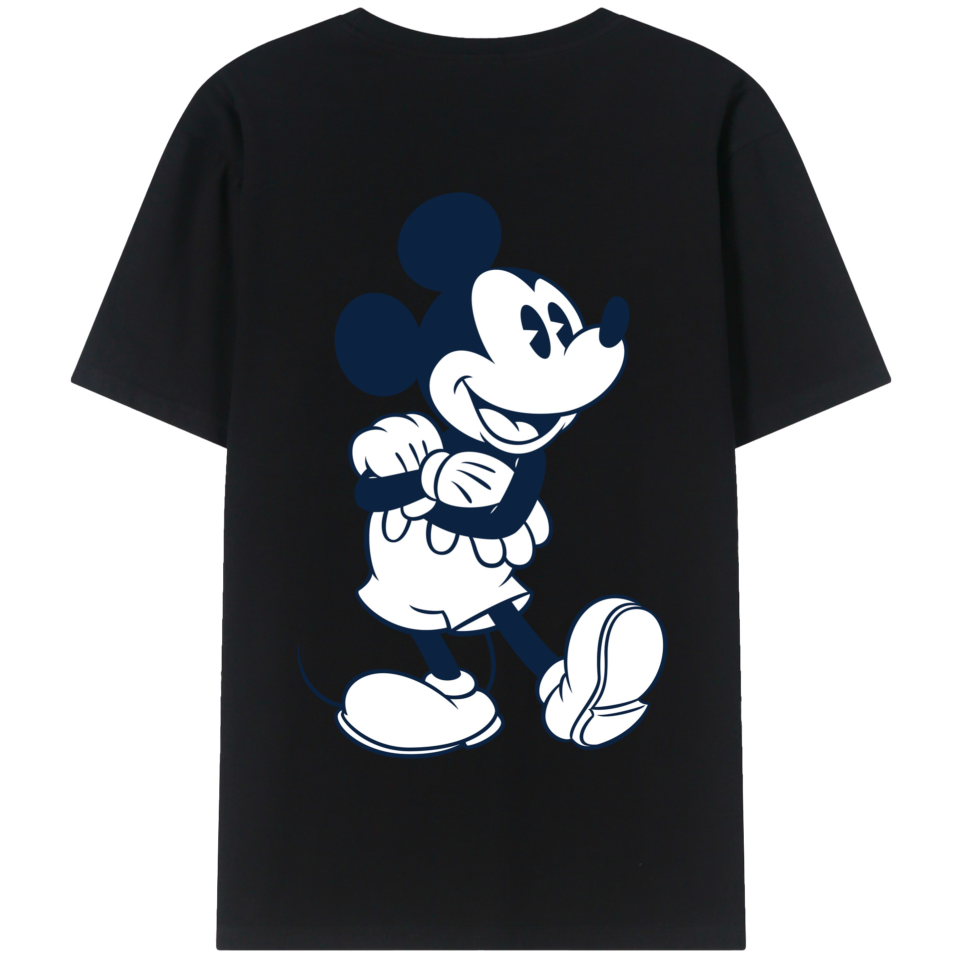 （画像用） ミッキーマウス Mickey Mouse 綿100％半袖Tシャツ（背面プリント）