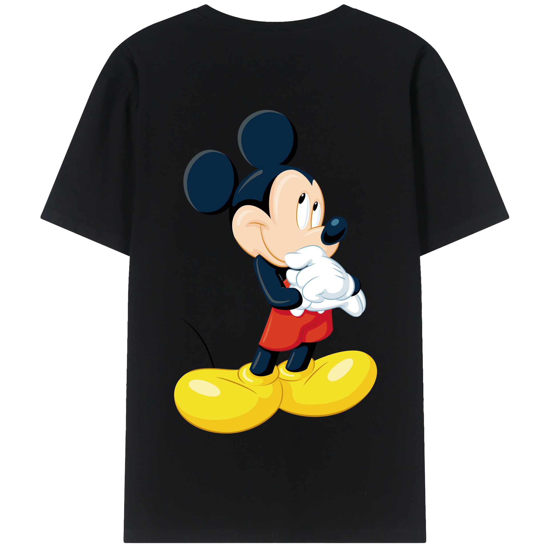 （画像用） ミッキーマウス Mickey Mouse 綿100％半袖Tシャツ（背面プリント）