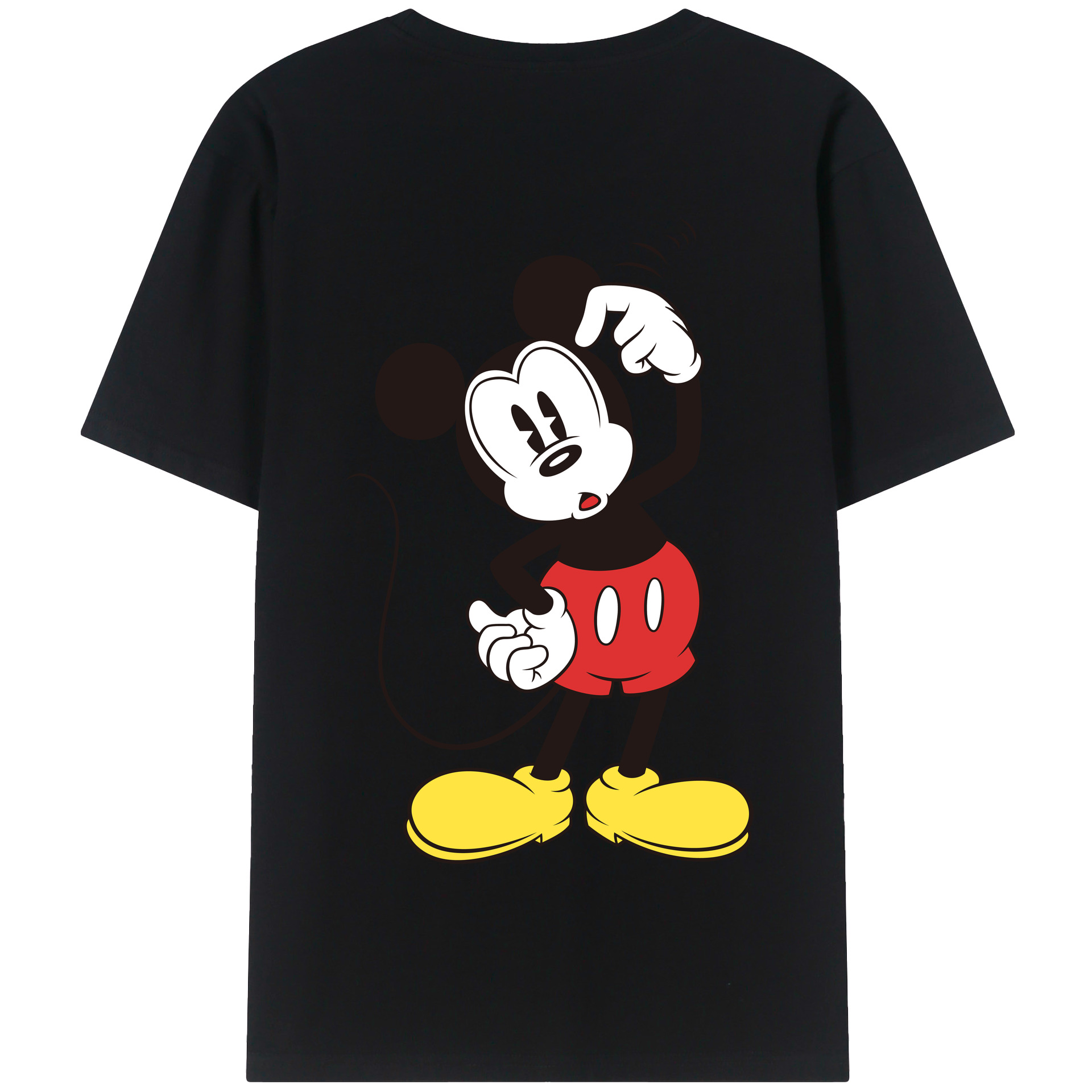 （画像用） ミッキーマウス Mickey Mouse 綿100％半袖Tシャツ（背面プリント）