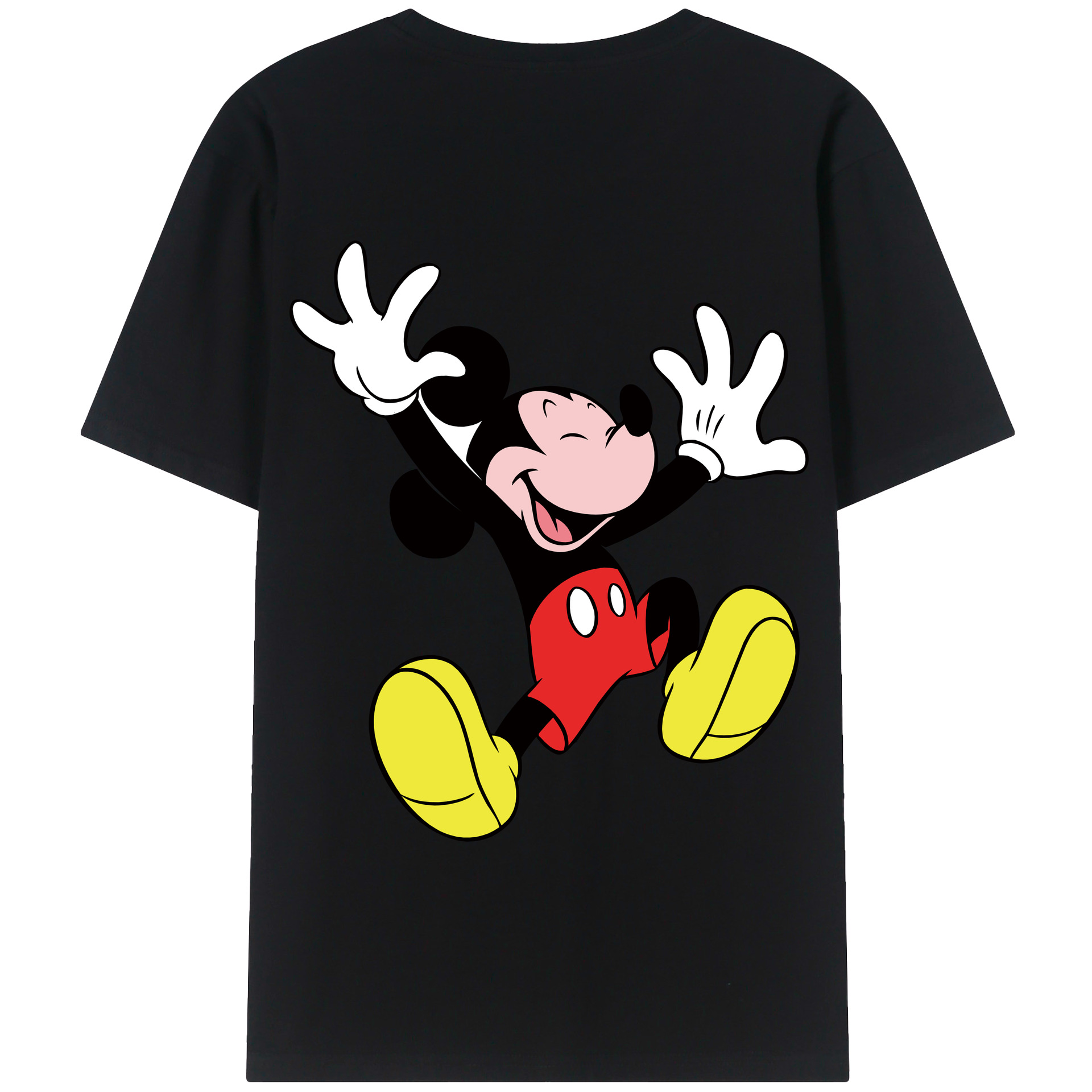 （画像用） ミッキーマウス Mickey Mouse 綿100％半袖Tシャツ（背面プリント）
