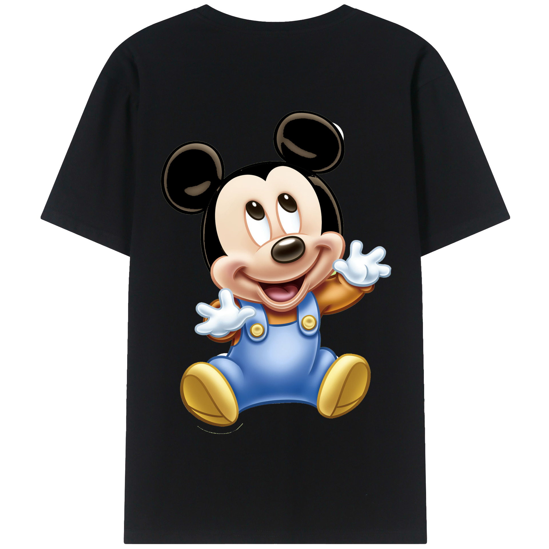 （画像用） ミッキーマウス Mickey Mouse 綿100％半袖Tシャツ（背面プリント）