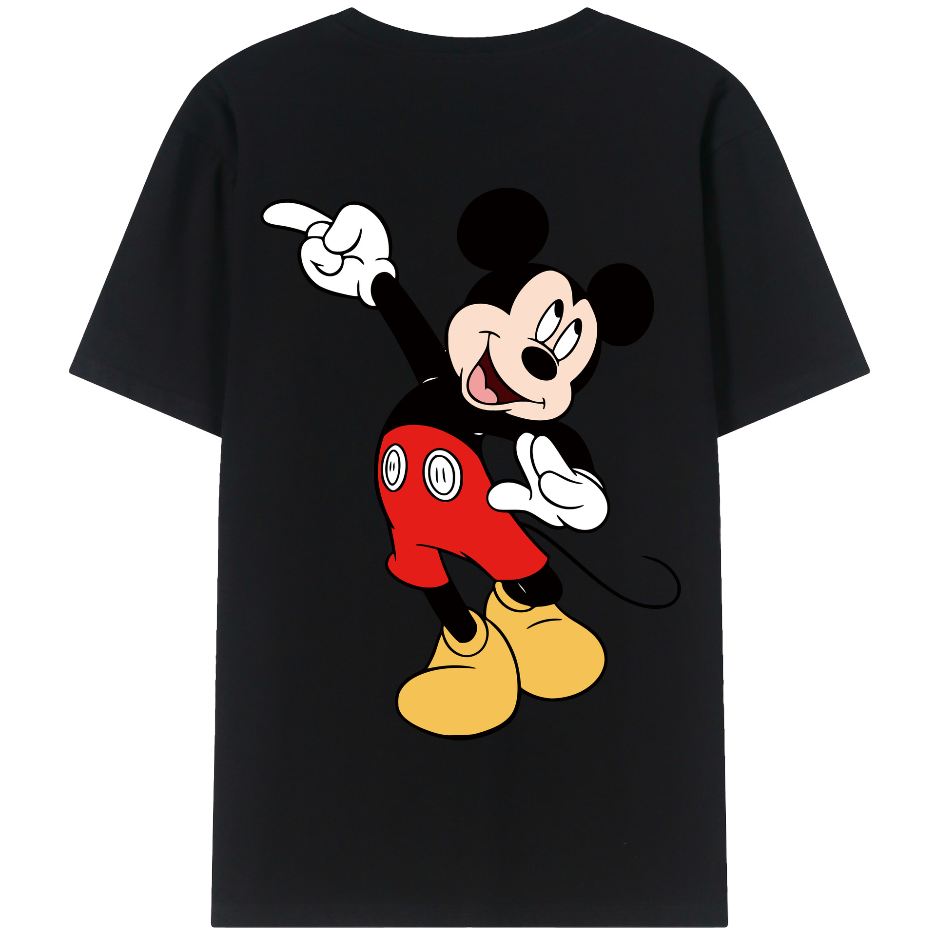 （画像用） ミッキーマウス Mickey Mouse 綿100％半袖Tシャツ（背面プリント）
