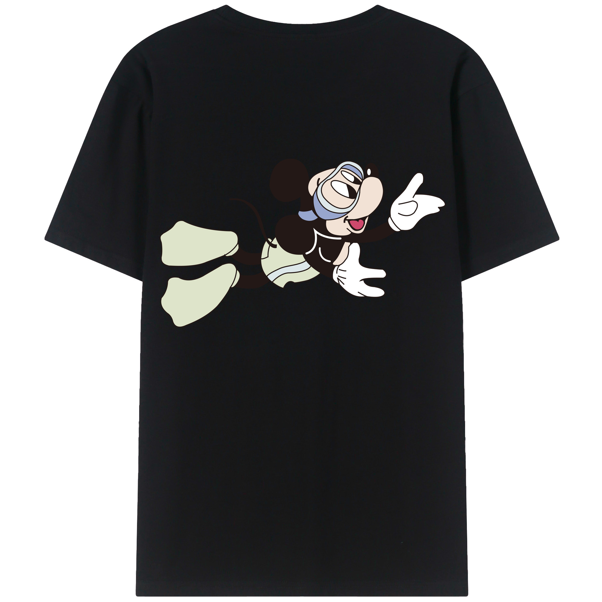 （画像用） ミッキーマウス Mickey Mouse 綿100％半袖Tシャツ（背面プリント）