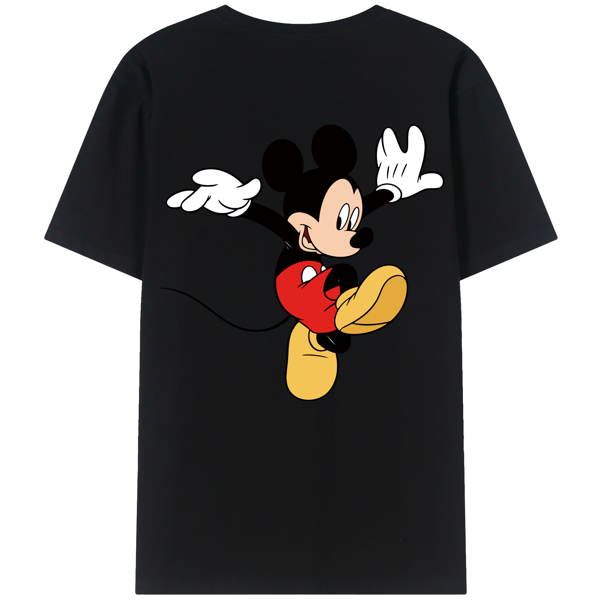 （画像用） ミッキーマウス Mickey Mouse 綿100％半袖Tシャツ（背面プリント）