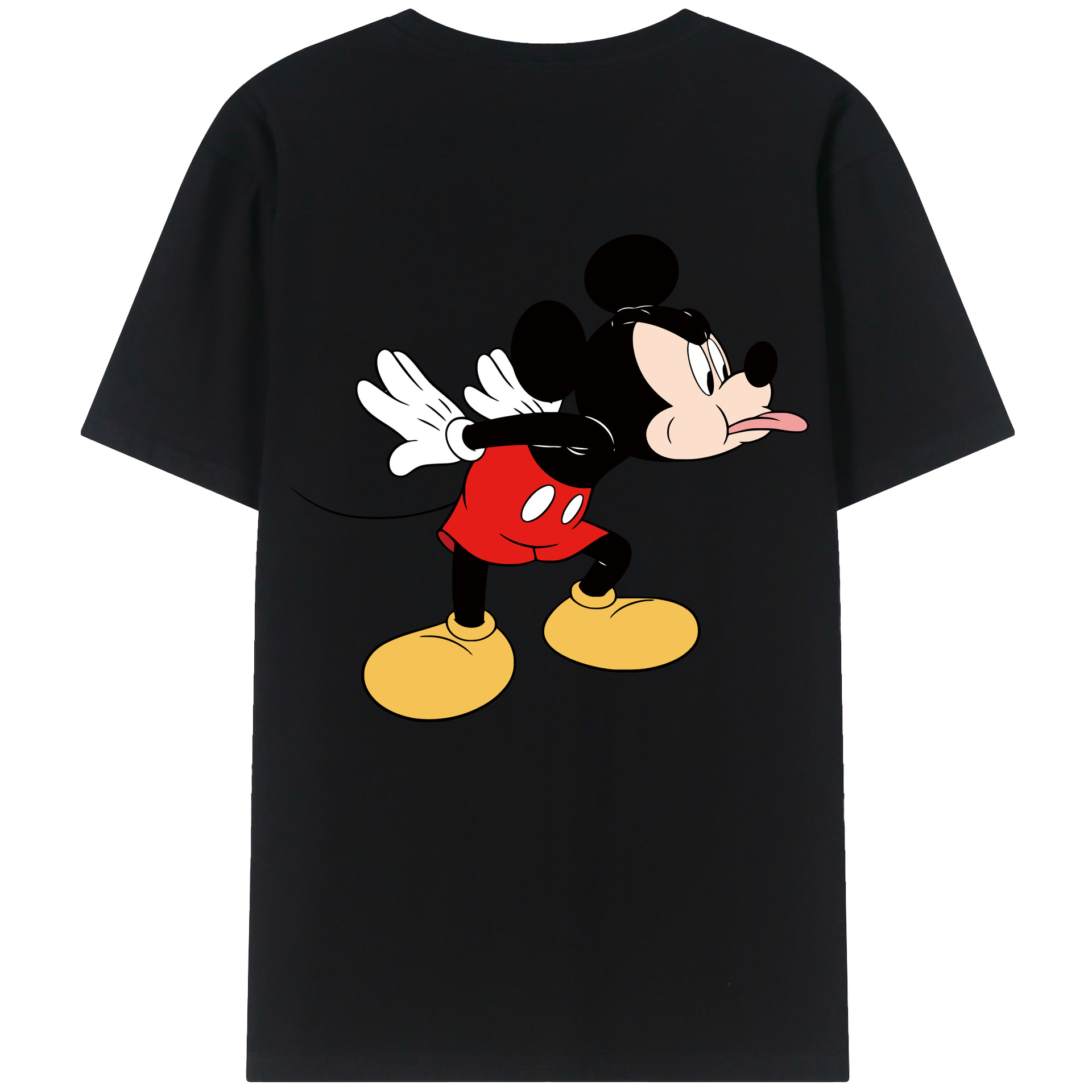 （画像用） ミッキーマウス Mickey Mouse 綿100％半袖Tシャツ（背面プリント）