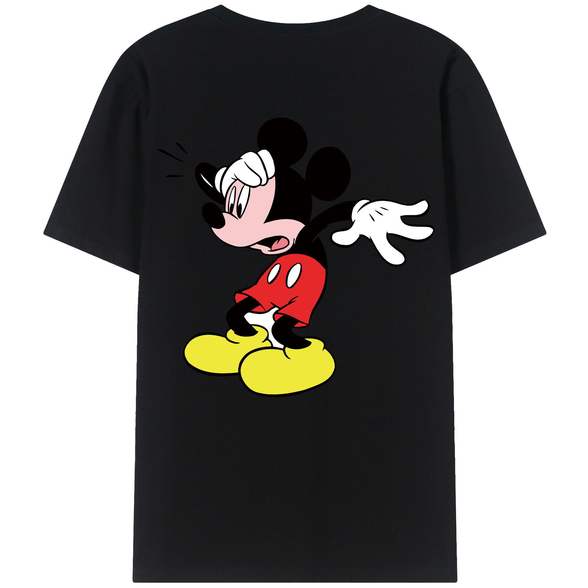 （画像用） ミッキーマウス Mickey Mouse 綿100％半袖Tシャツ（背面プリント）