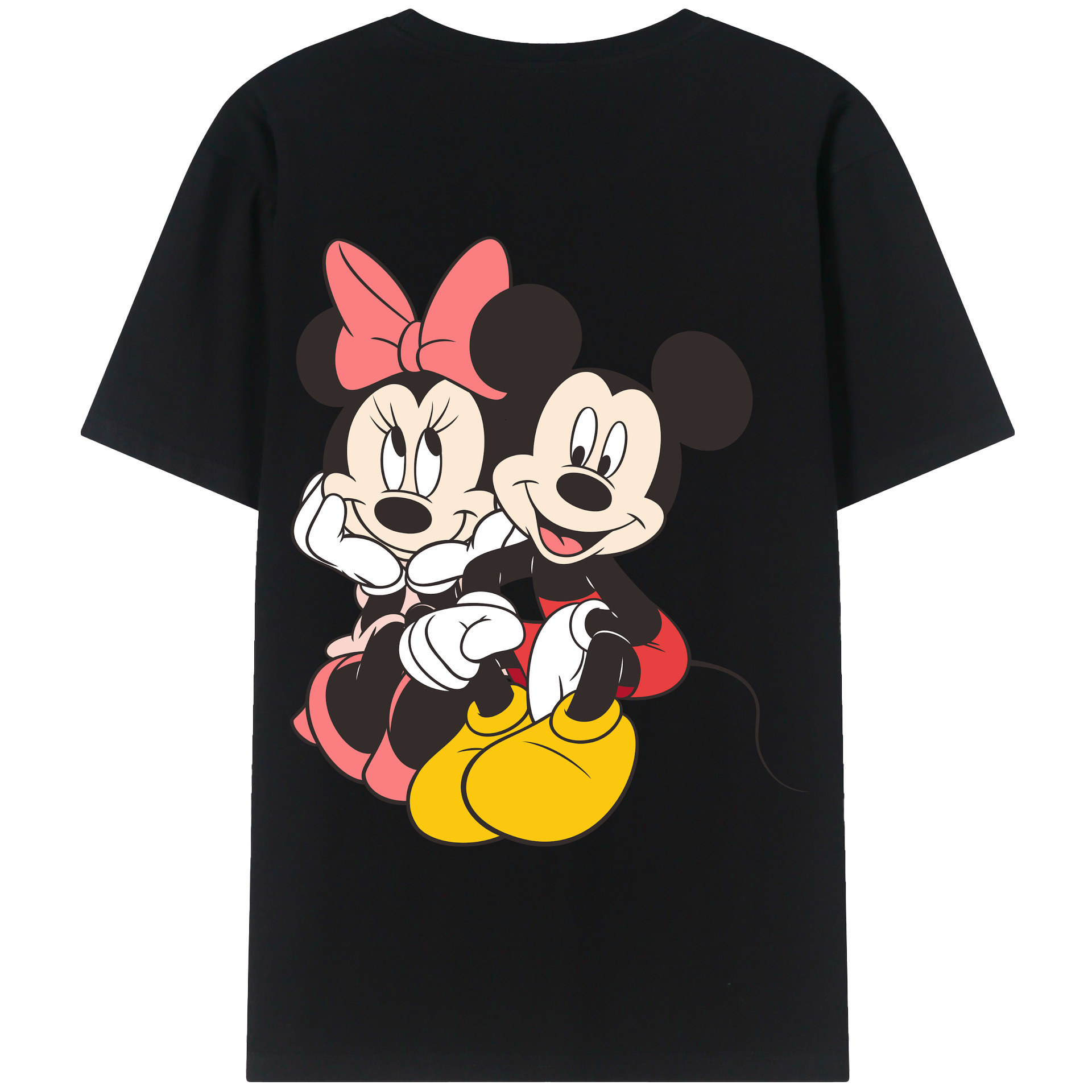 （画像用） ミッキーマウス Mickey Mouse 綿100％半袖Tシャツ（背面プリント）