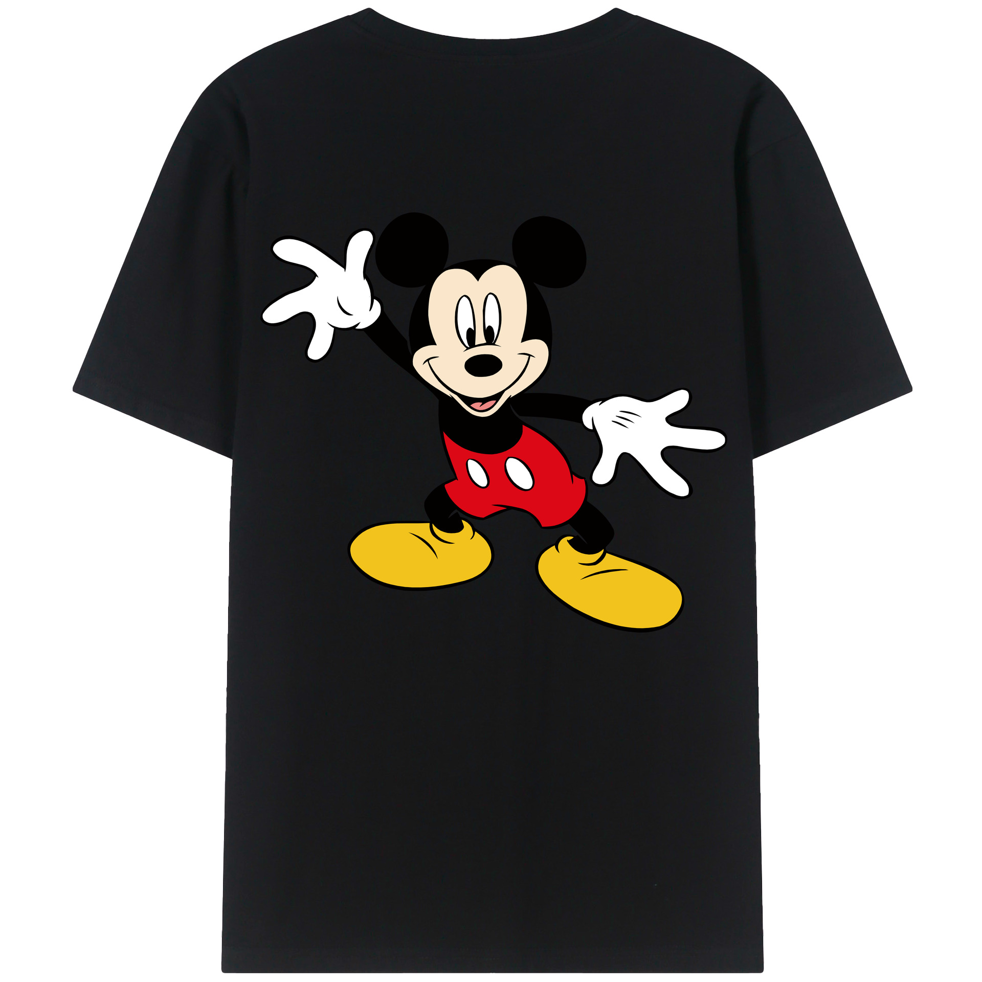 （画像用） ミッキーマウス Mickey Mouse 綿100％半袖Tシャツ（背面プリント）