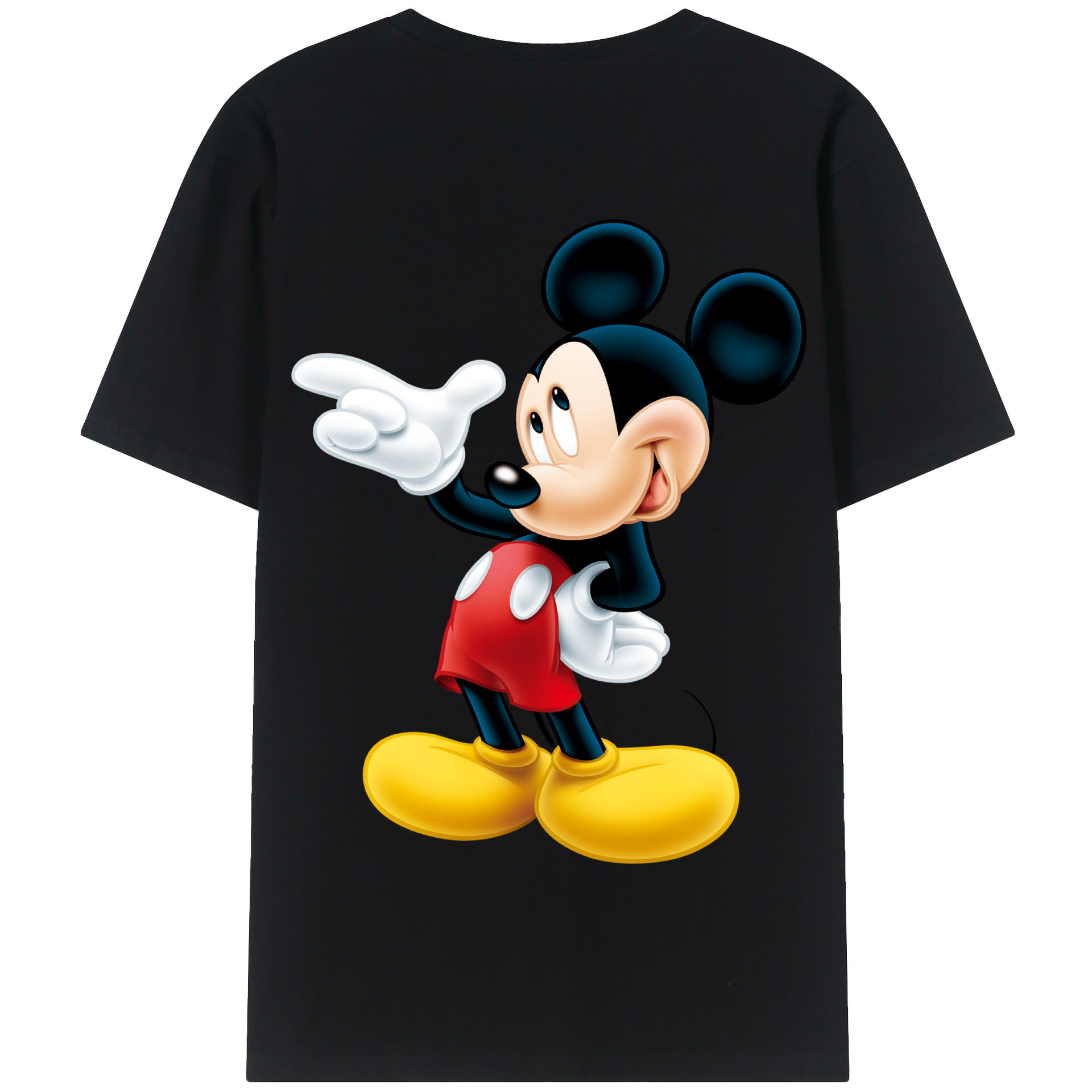 （画像用） ミッキーマウス Mickey Mouse 綿100％半袖Tシャツ（背面プリント）