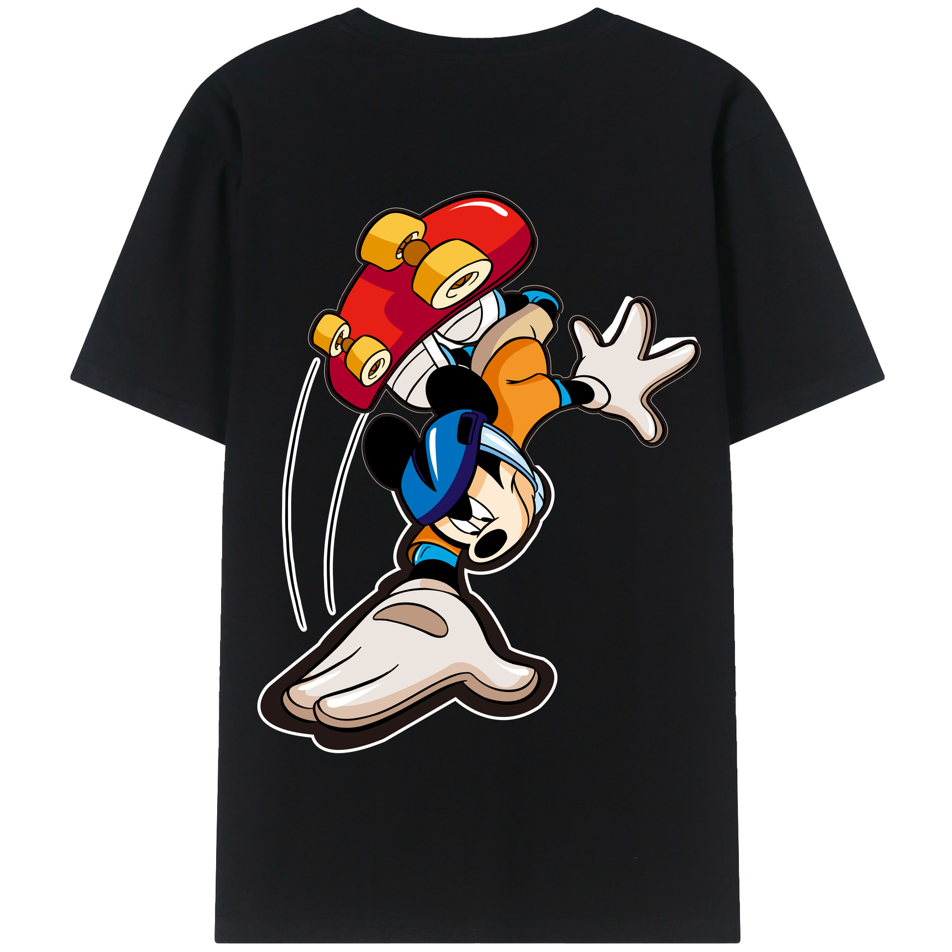 （画像用） ミッキーマウス Mickey Mouse 綿100％半袖Tシャツ（背面プリント）