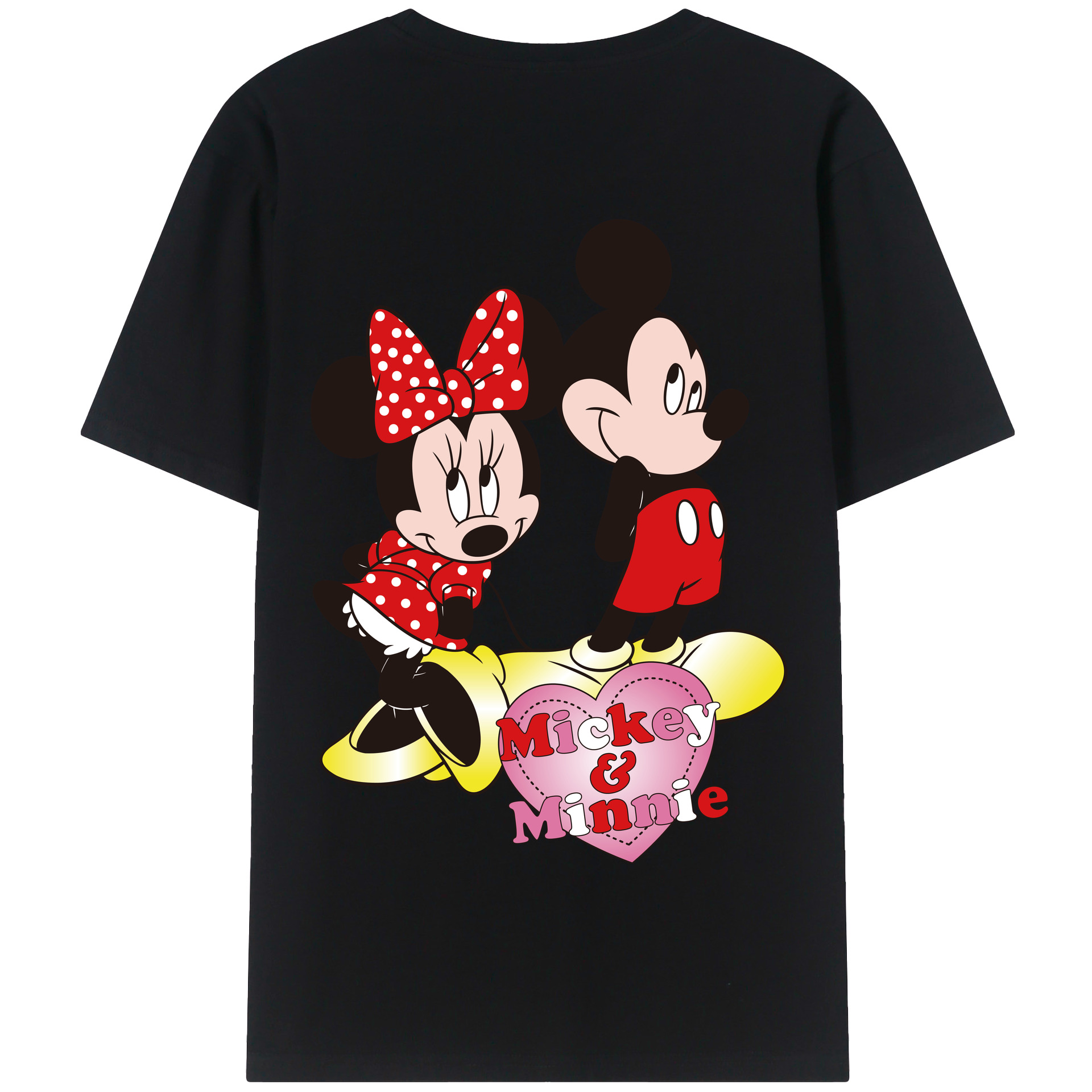 （画像用） ミッキーマウス Mickey Mouse 綿100％半袖Tシャツ（背面プリント）