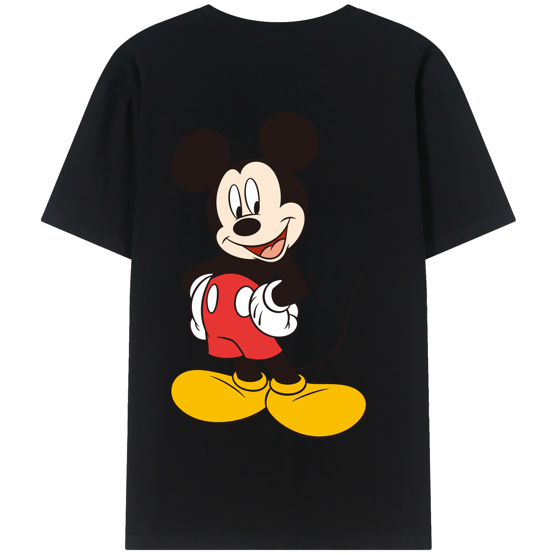 （画像用） ミッキーマウス Mickey Mouse 綿100％半袖Tシャツ（背面プリント）