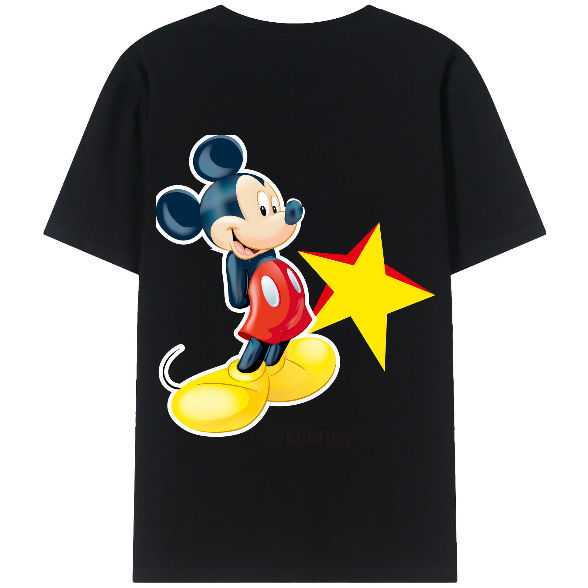 （画像用） ミッキーマウス Mickey Mouse 綿100％半袖Tシャツ（背面プリント）