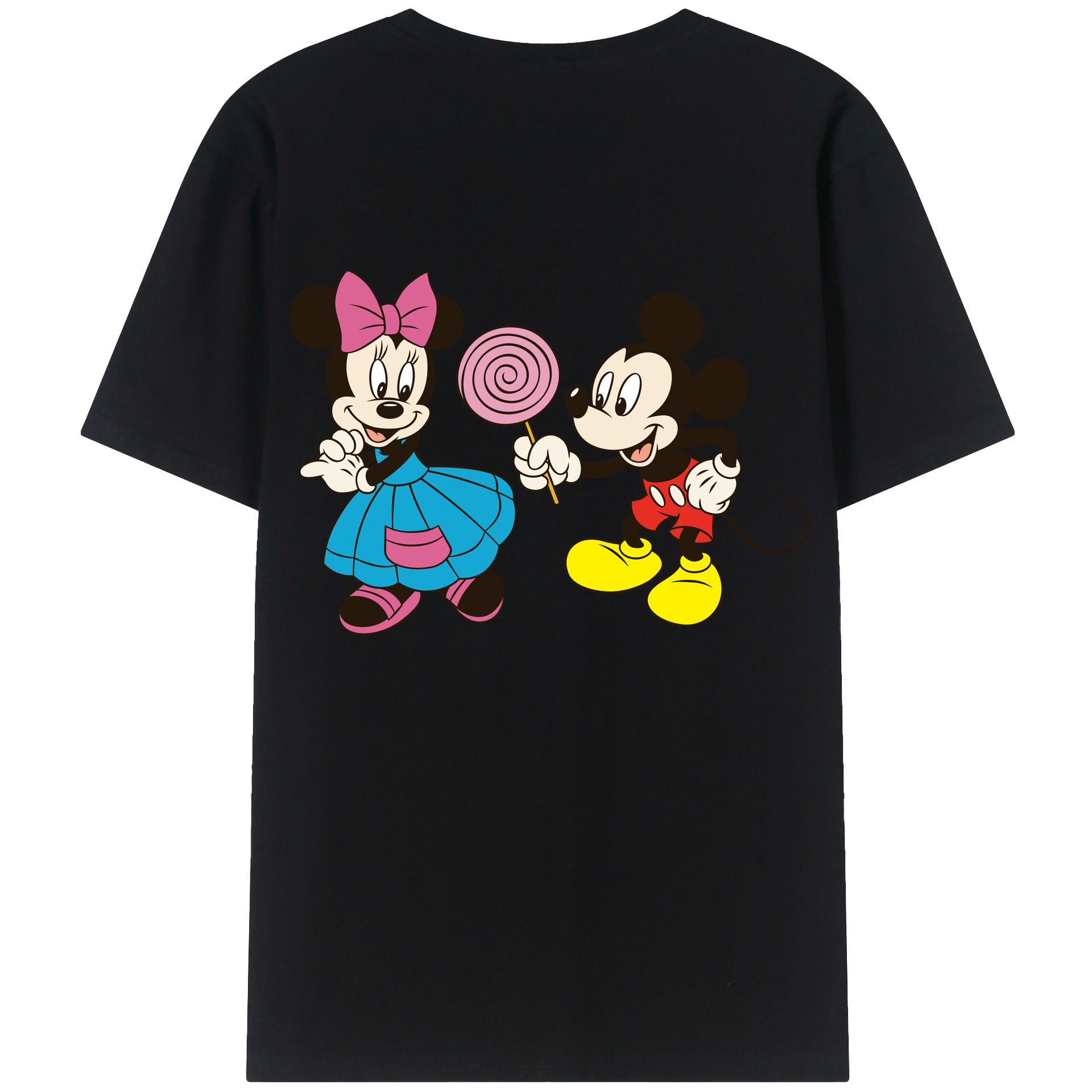 （画像用） ミッキーマウス Mickey Mouse 綿100％半袖Tシャツ（背面プリント）