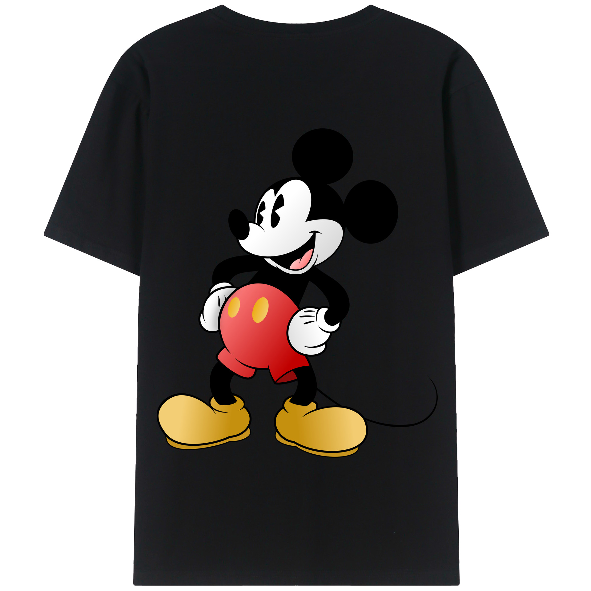 （画像用） ミッキーマウス Mickey Mouse 綿100％半袖Tシャツ（背面プリント）