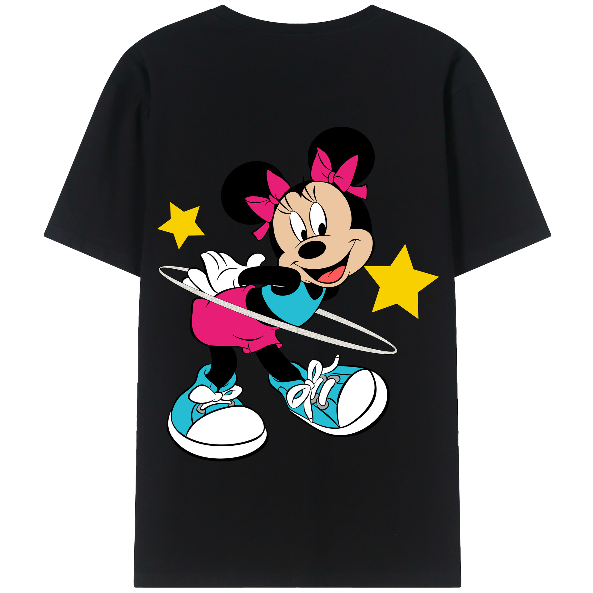 （画像用） ミッキーマウス Mickey Mouse 綿100％半袖Tシャツ（背面プリント）