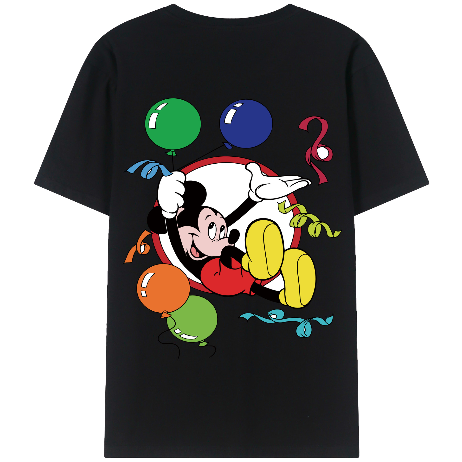（画像用） ミッキーマウス Mickey Mouse 綿100％半袖Tシャツ（背面プリント）