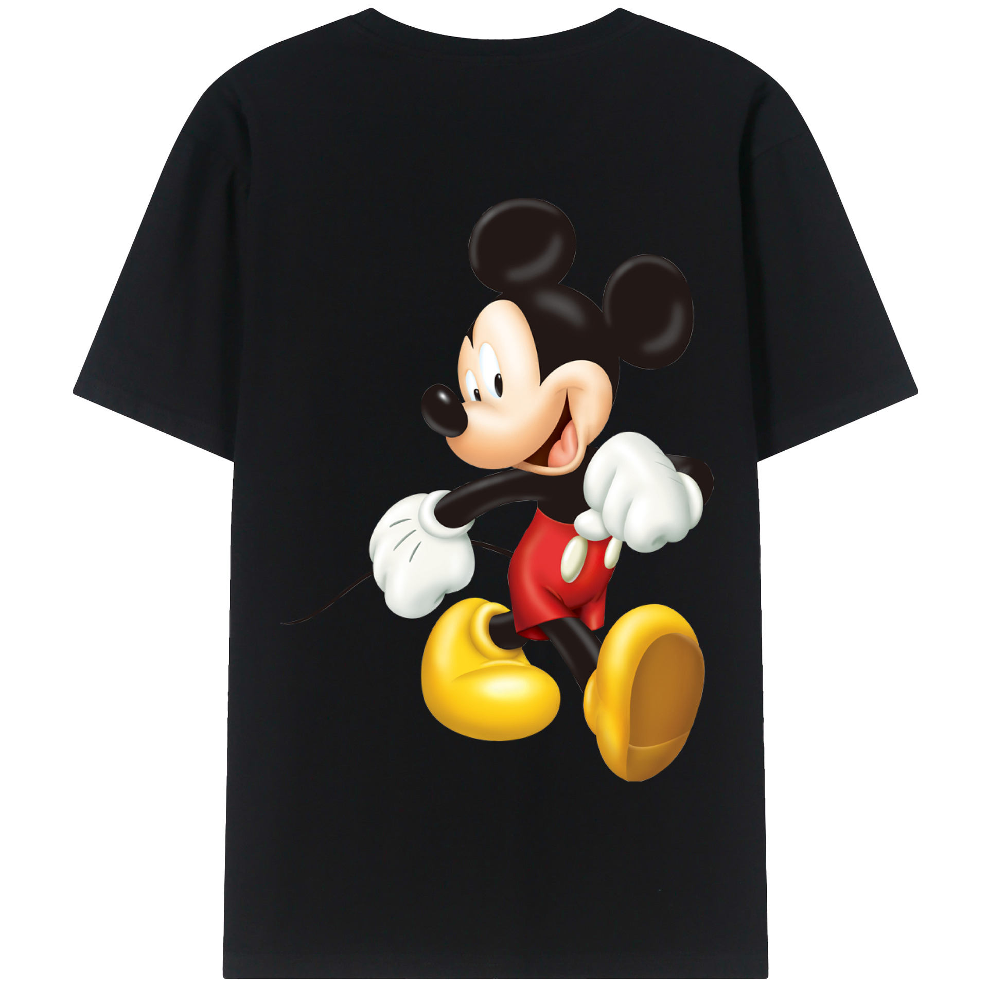 （画像用） ミッキーマウス Mickey Mouse 綿100％半袖Tシャツ（背面プリント）