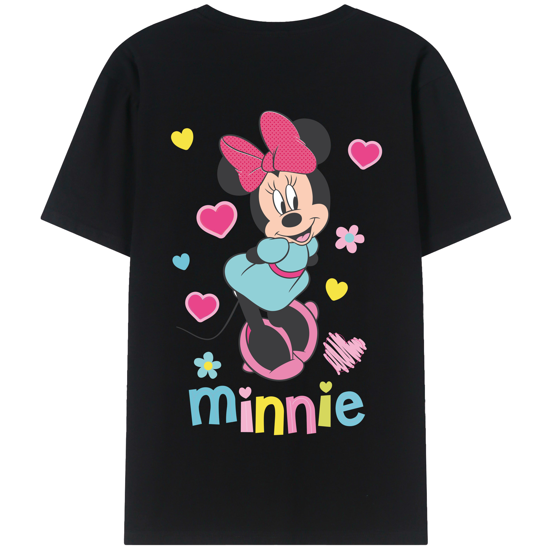 （画像用） ミッキーマウス Mickey Mouse 綿100％半袖Tシャツ（背面プリント）